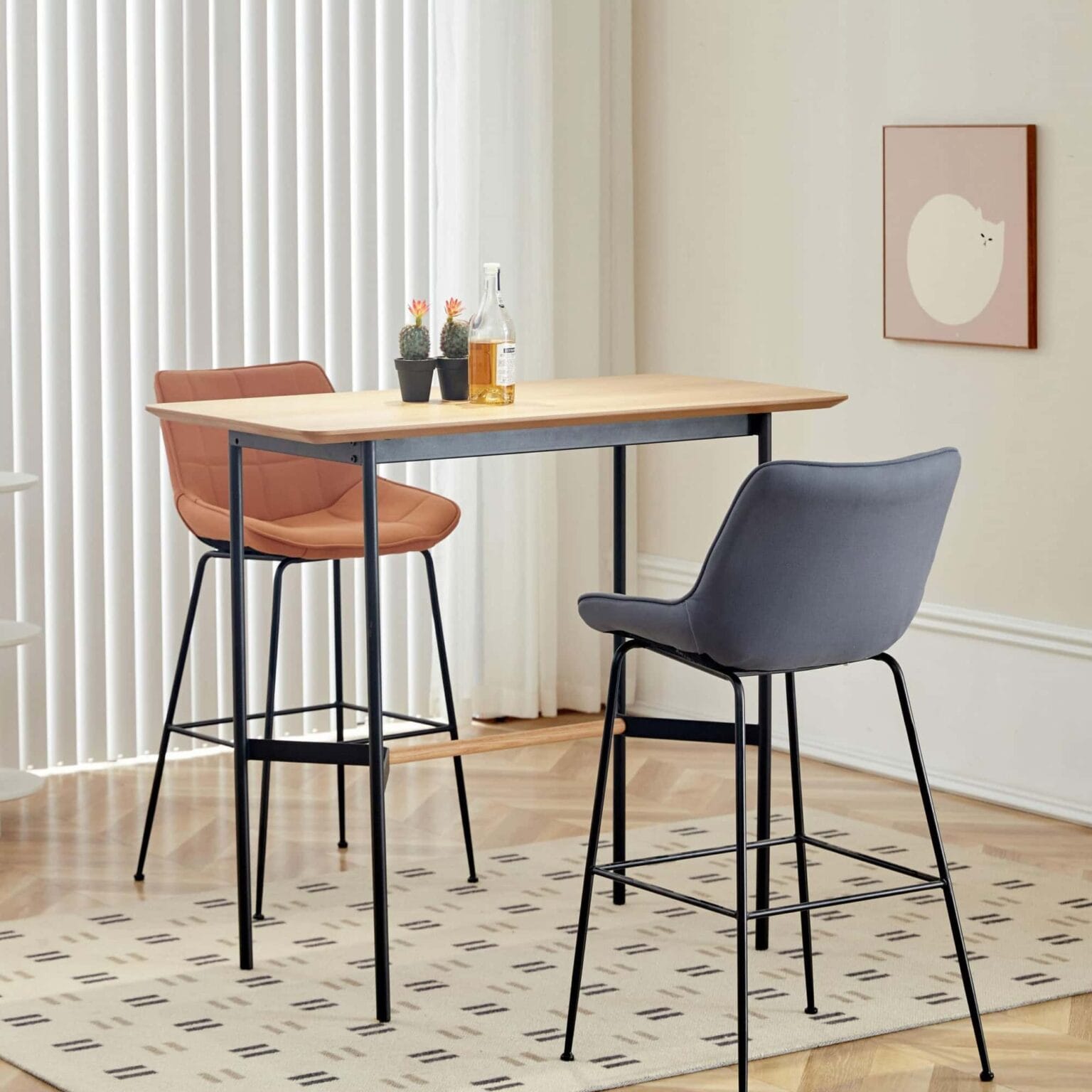 Dynamic Table Bar and Barstool OF2EK436771SET | Office Furnitures Malaysia