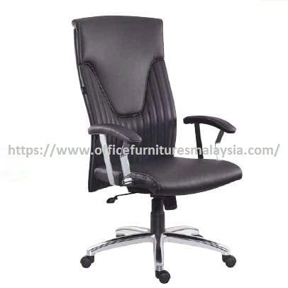 Modern Adjustable Director Office Chair Chrome Base putrajaya Cyberjaya bangi kajang sungai besi