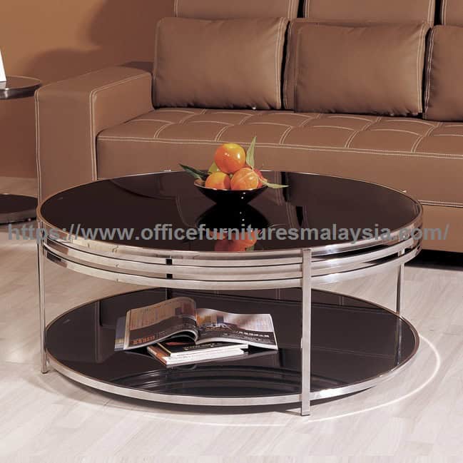 Modern Round Glass Coffee Table coffee table sale promotion malaysia Sungai Buloh Kepong Subang 2