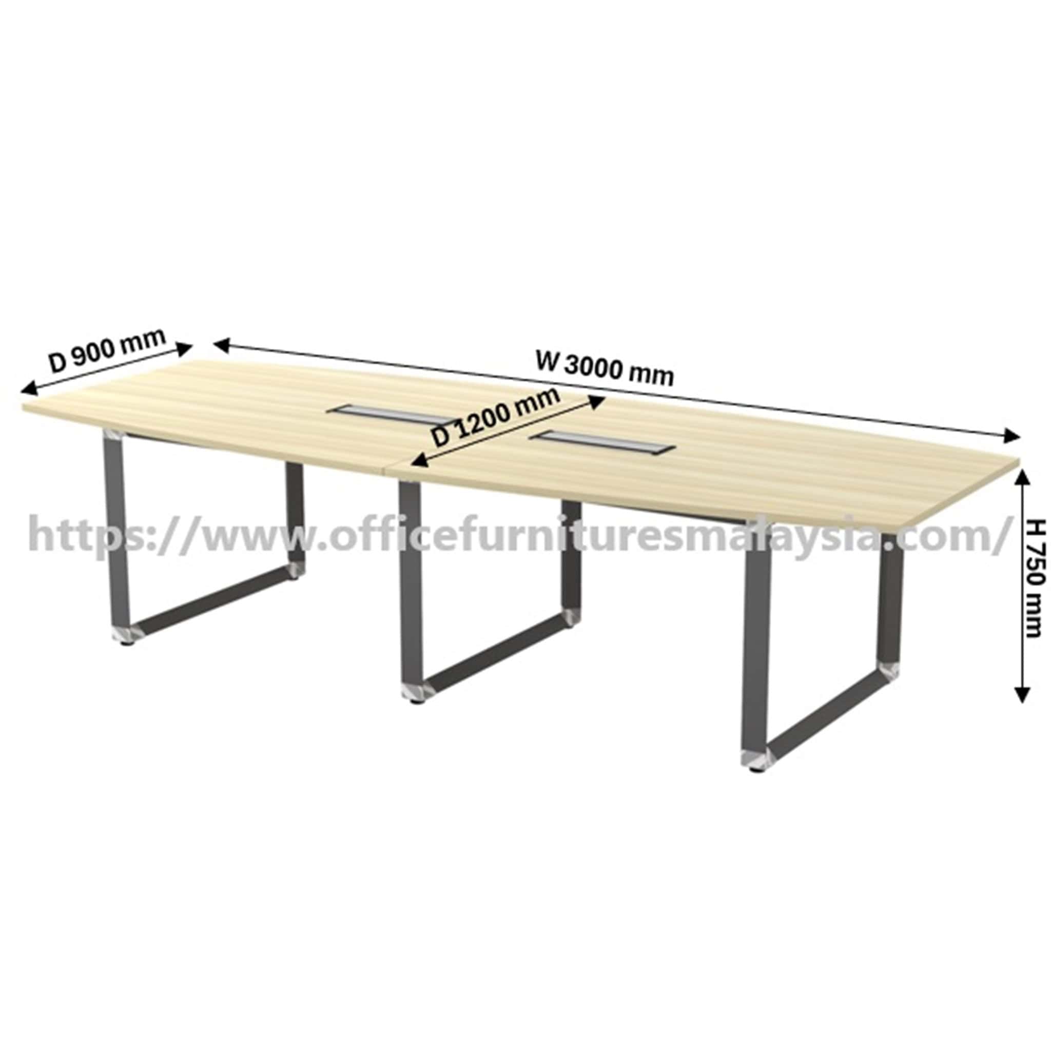 10 ft Mercy Boat Shape Meeting Table OFOBB30 - Image 4