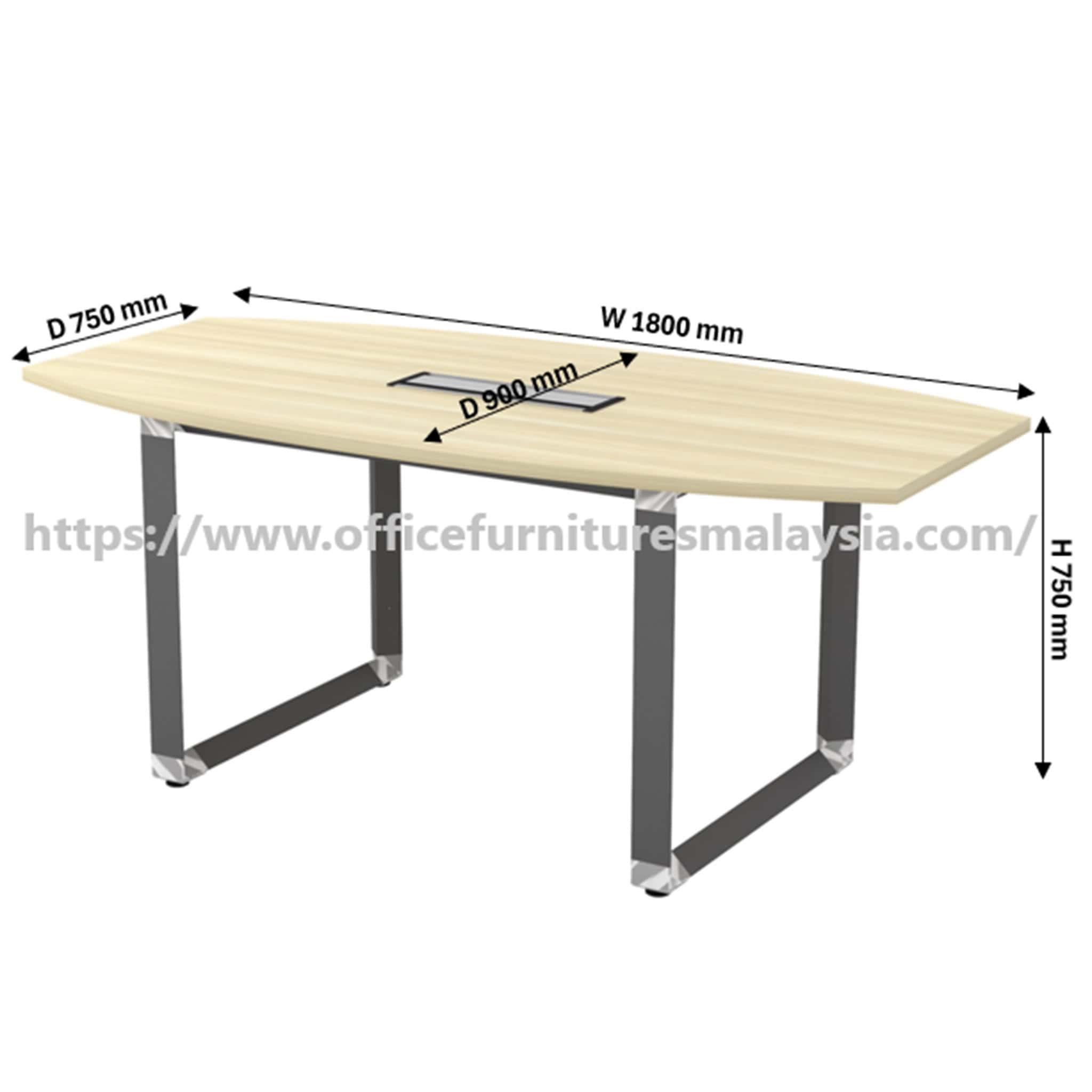 6 ft Mercy Boat-Shape Meeting Table OFOBB18 - Image 4