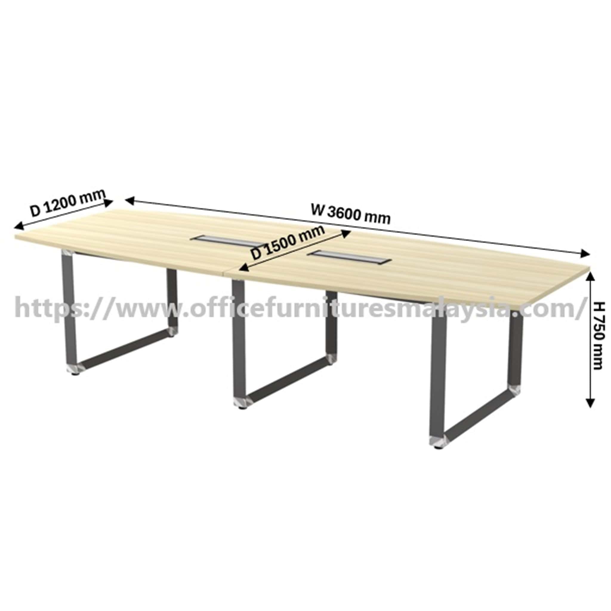 12 ft Mercy Boat Shape Meeting Table OFOBB36 - Image 4