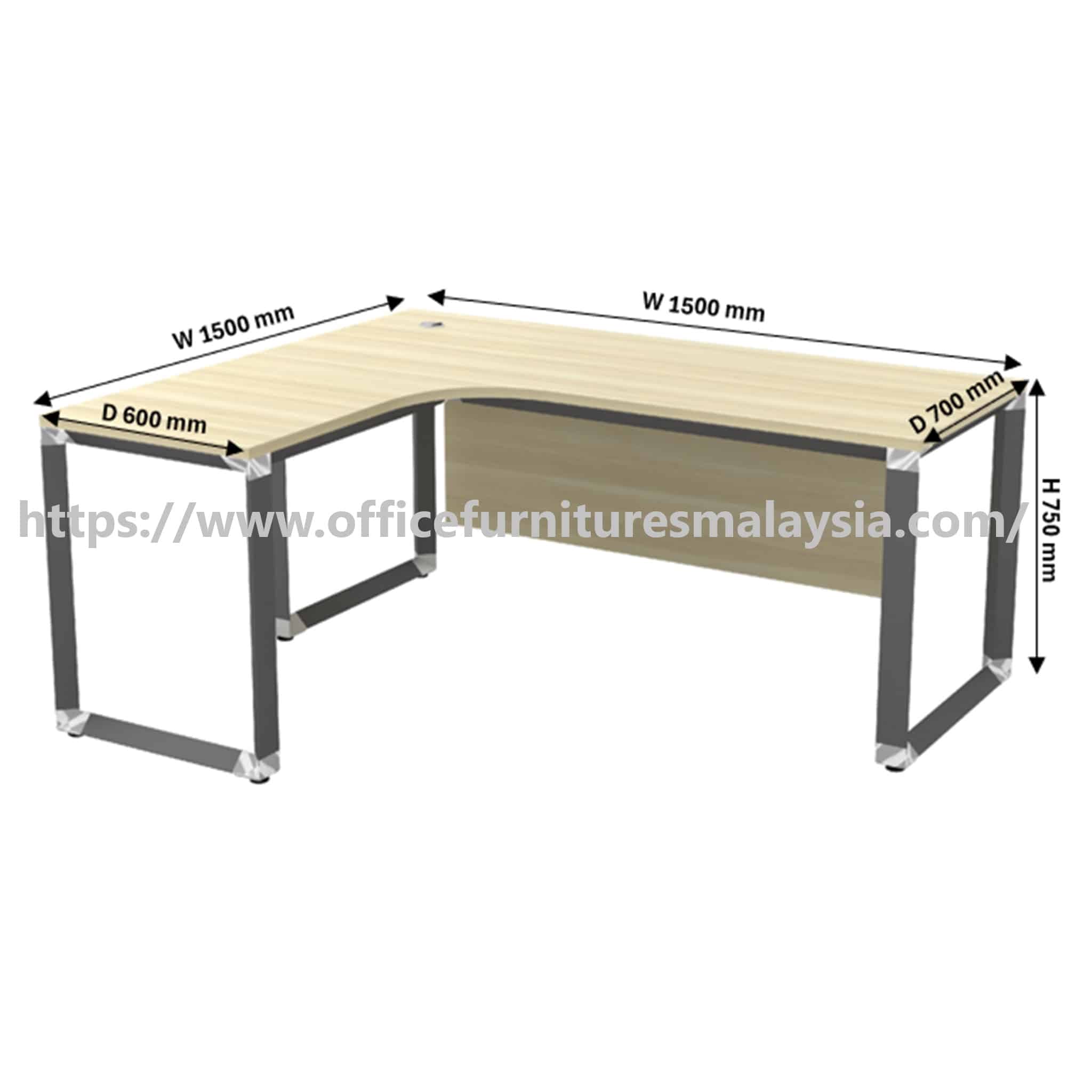 6 ft x 5ft Mercy L Shape Table OFOWL1815 - Image 4