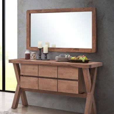 5.33ft Stout Rubber Wood Console Cabinet OF2EK436681