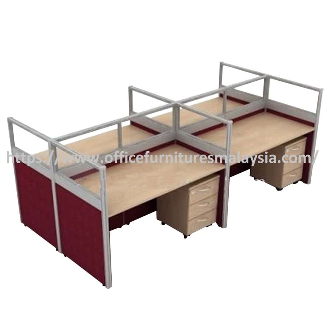 Simple 4 seater Cubicle Workstation with Partition Cheras Balakong Ampang Petaling Jaya
