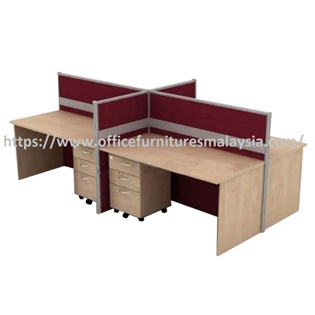Simple 4 seater Workstation with Partition Cheras Balakong Ampang Petaling Jaya1