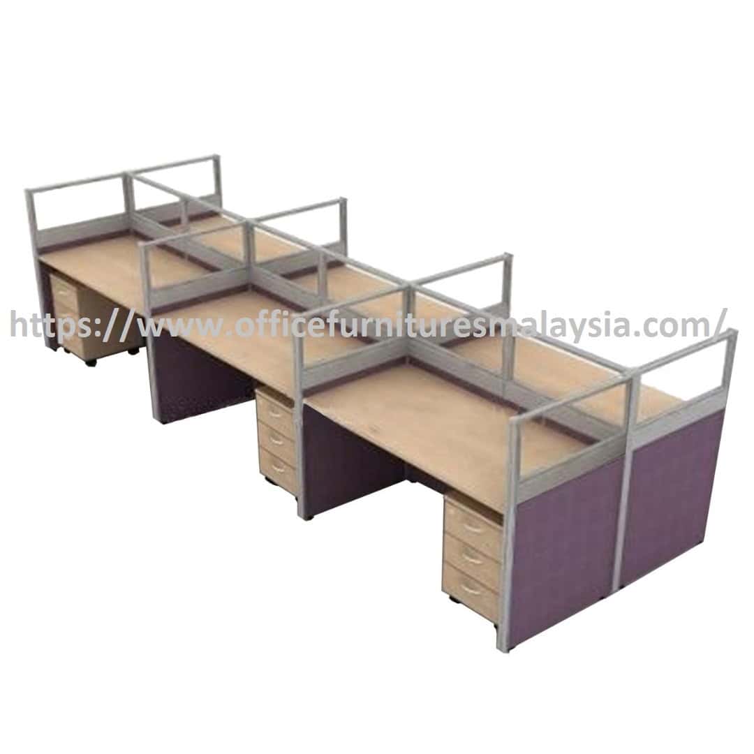 Simple 6 seater Cubicle Workstation with Partition Cheras Balakong Ampang Petaling Jaya - Copy