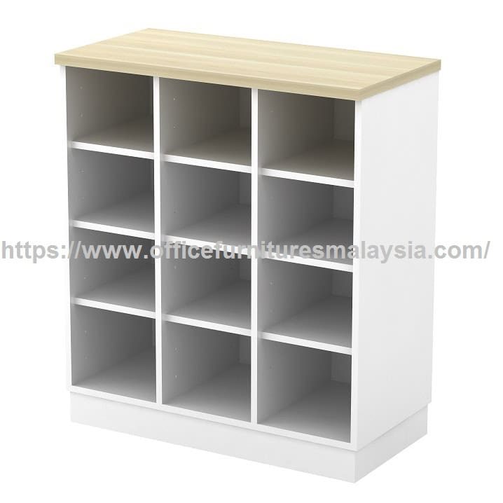 Simple Design 12 Pigeon Hole Low Cabinet Office Furniture Malaysia Ampang Cheras Sungai Buloh