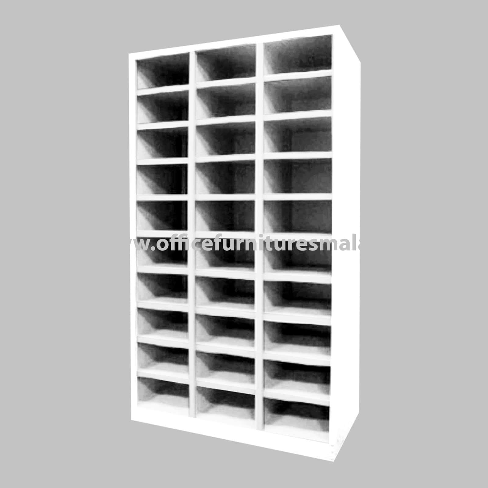 White 30 Pigeon Hole Cabinet OFMS04W Kajang Bangi Selayang Kuala Selangor