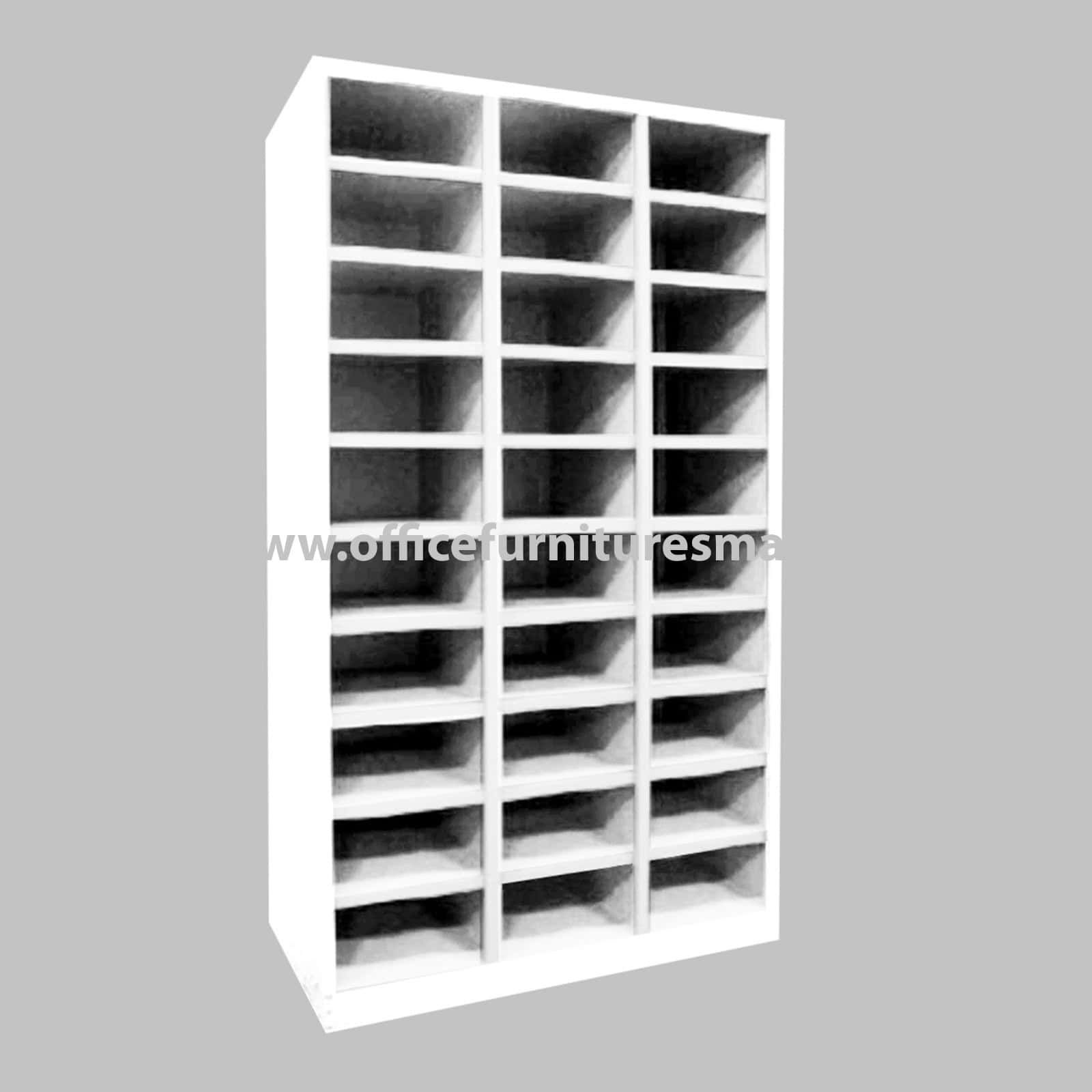 White 30 Pigeon Hole Cabinet OFMS04W Kajang Selayang Kuala Selangor