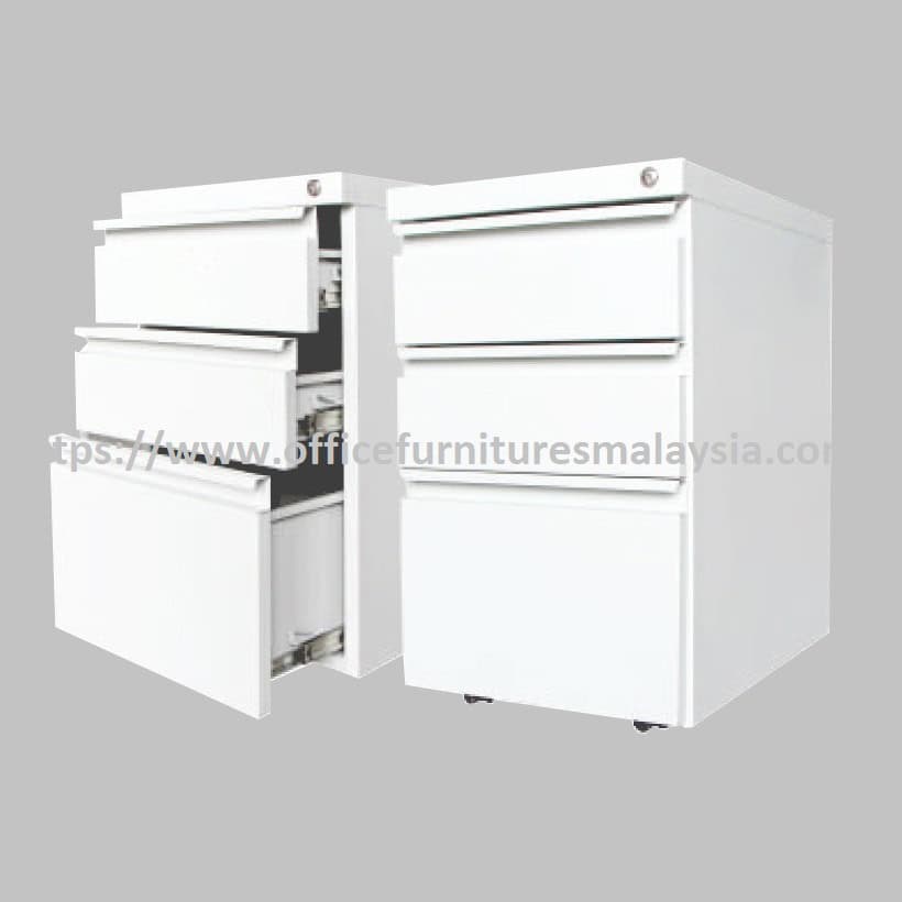 White Office Steel Mobile Pedestal 2 Drawer 1 Filling Drawer SOFM180W Selangor Ipoh Kuala Lumpur