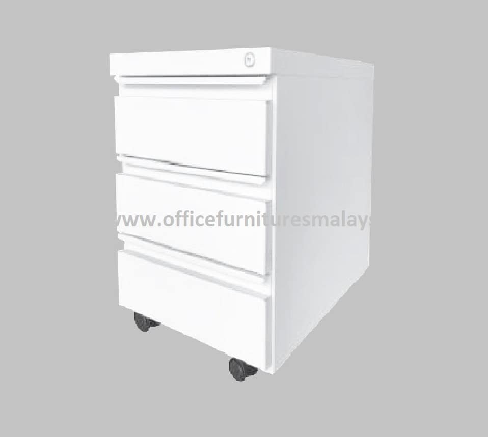 White Office Steel Mobile Pedestal 3 Drawer SOFM181W Kajang Perak Bangi Wangsa Maju