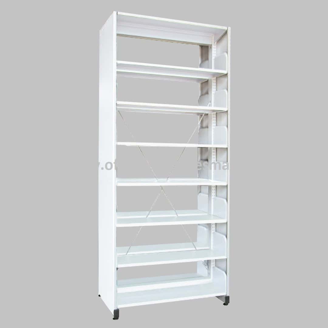 White Steel Library Rack Double Sided (7 Level) OFS327W Selayang Selangor Kajang ABngi