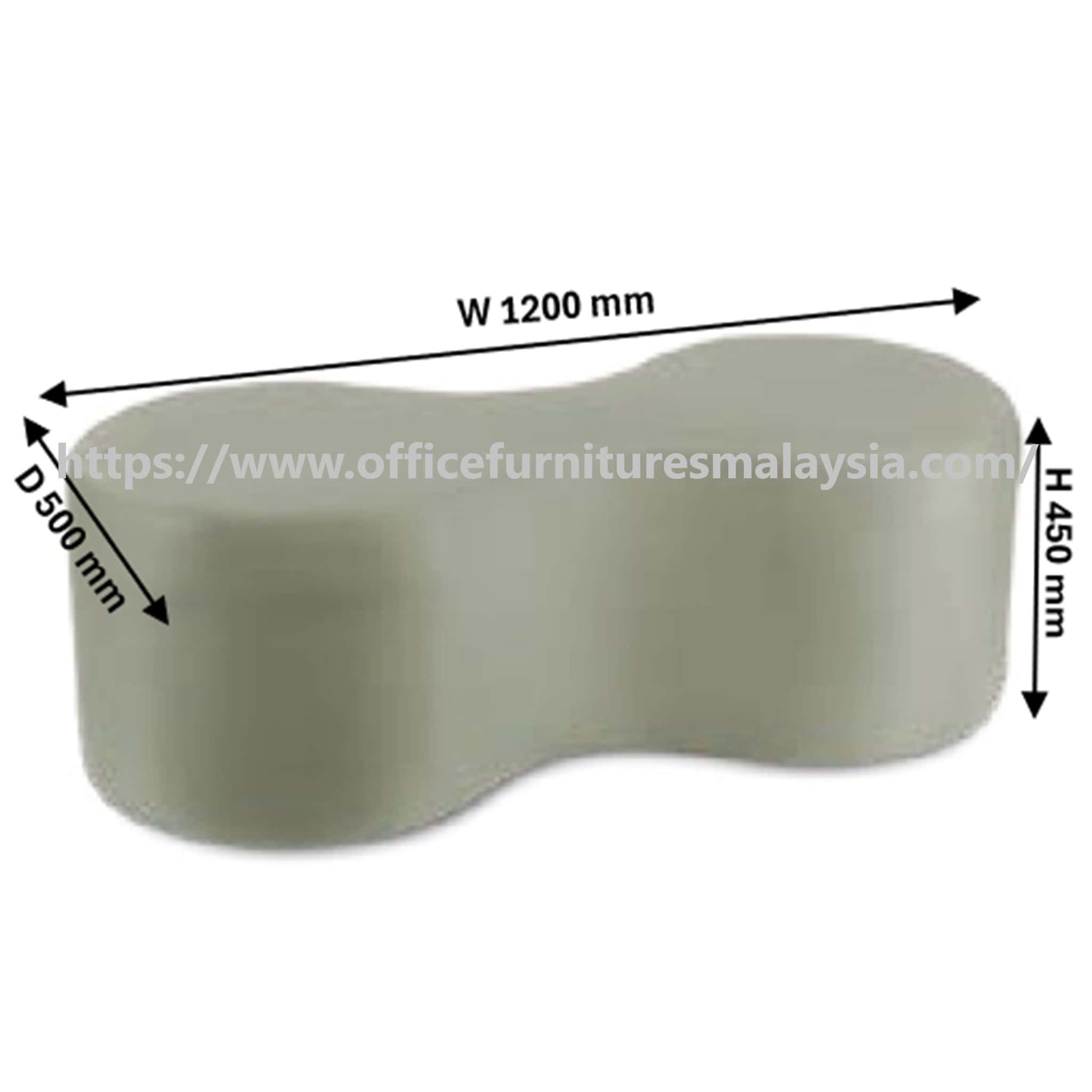 4 ft Double Seater Chroma Peanut Shape Bench OFC32417A - Image 3