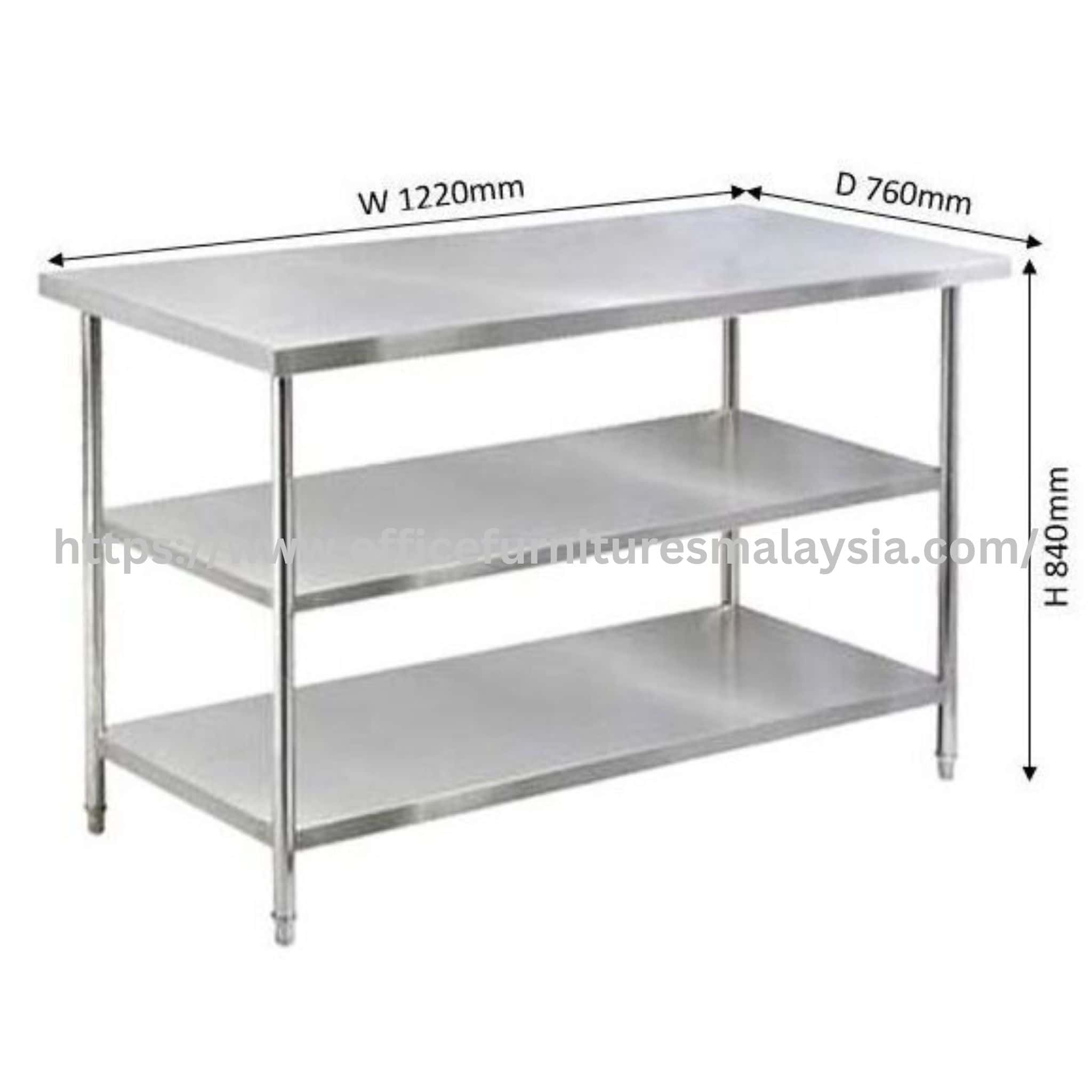 4 ft x 2.5 ft Stainless Steel Work Table 2 Tier OFBJ13092 - Image 4