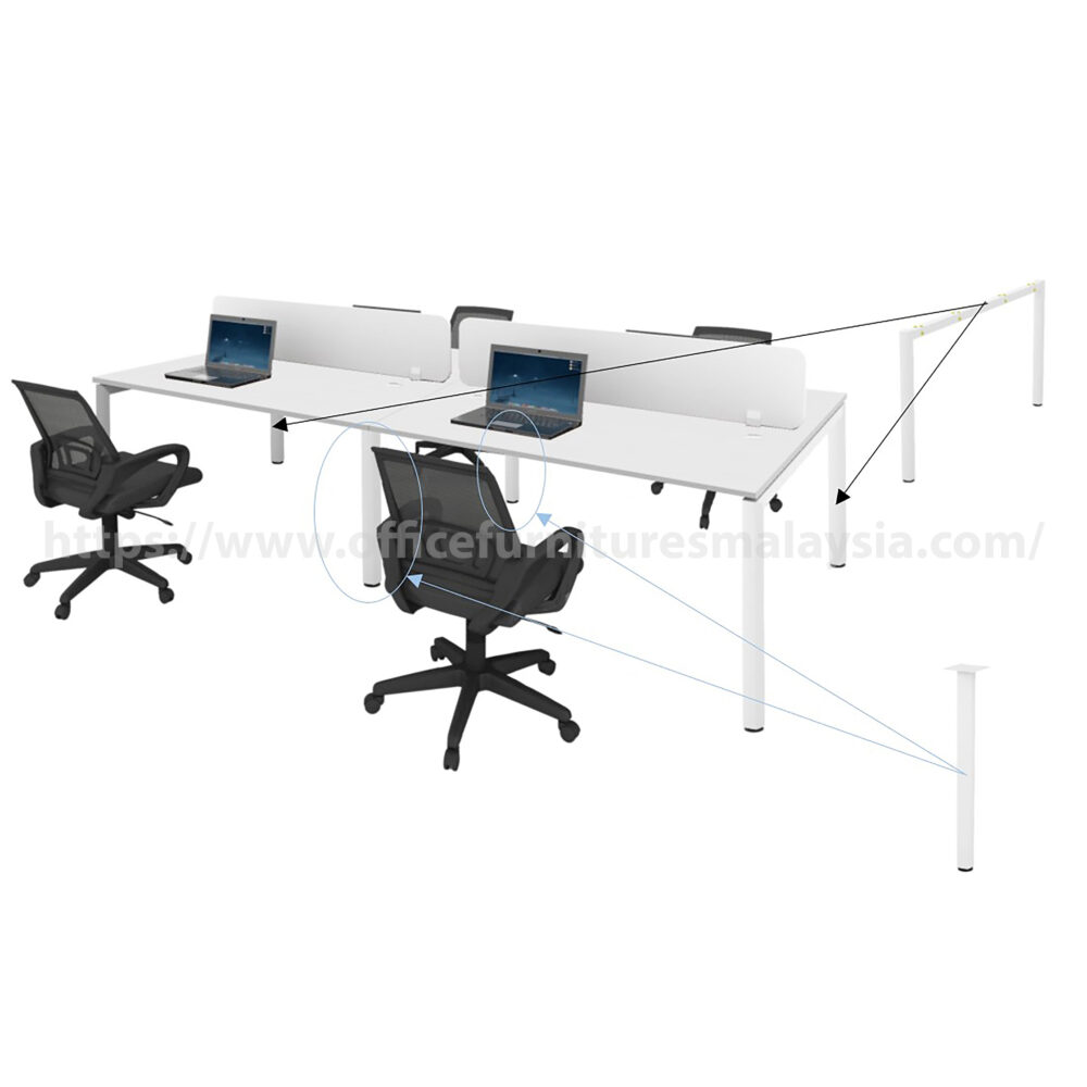 8 ft x 4 ft Basic 4 Seater Workstation Bandar Sunway Taman Connaught 8 ft x 4 ft Basic 4 Seater Workstation Bandar Sunway Taman Connaught