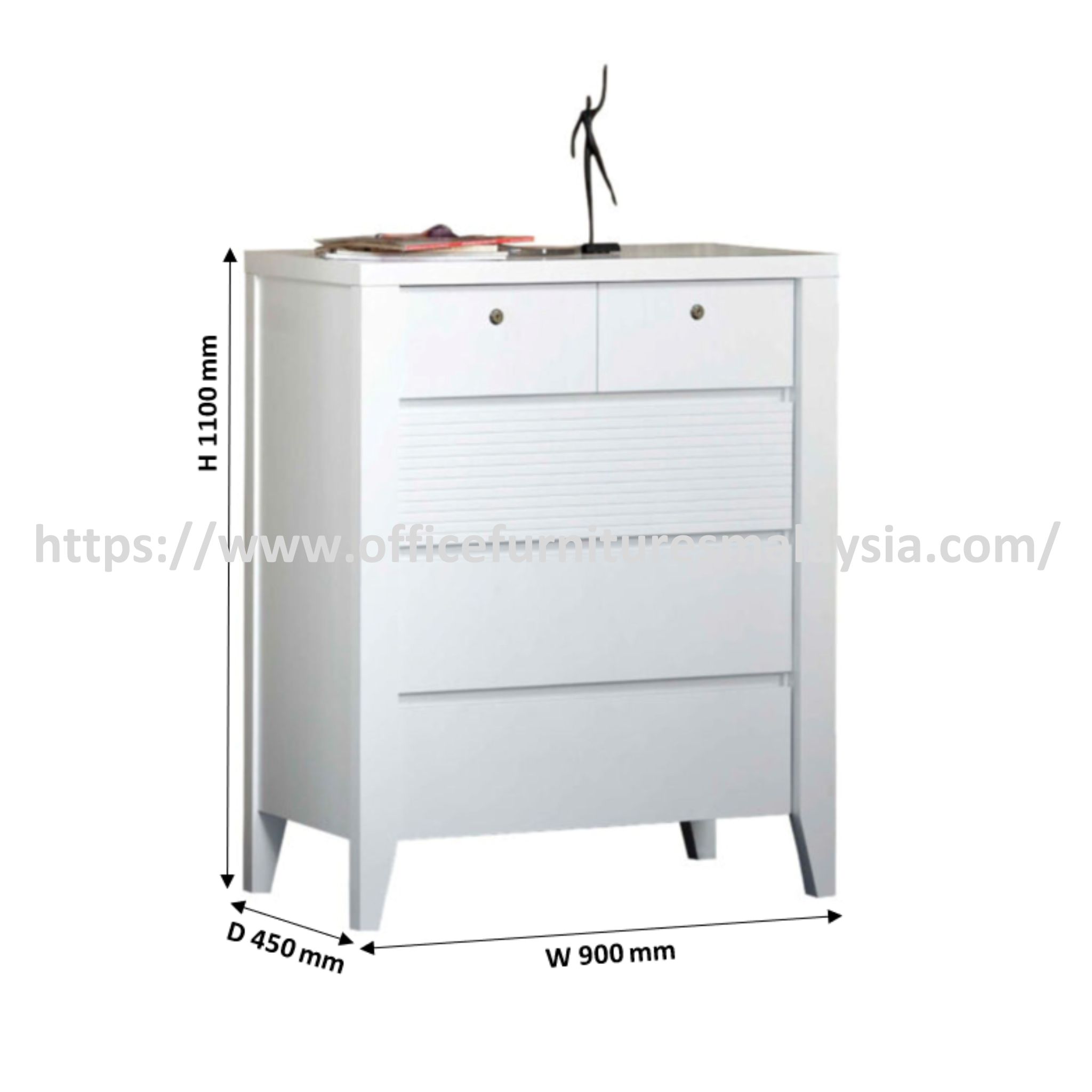 3.66ft Enchant 5 Drawer Cabinet OF2EK437242 - Image 5
