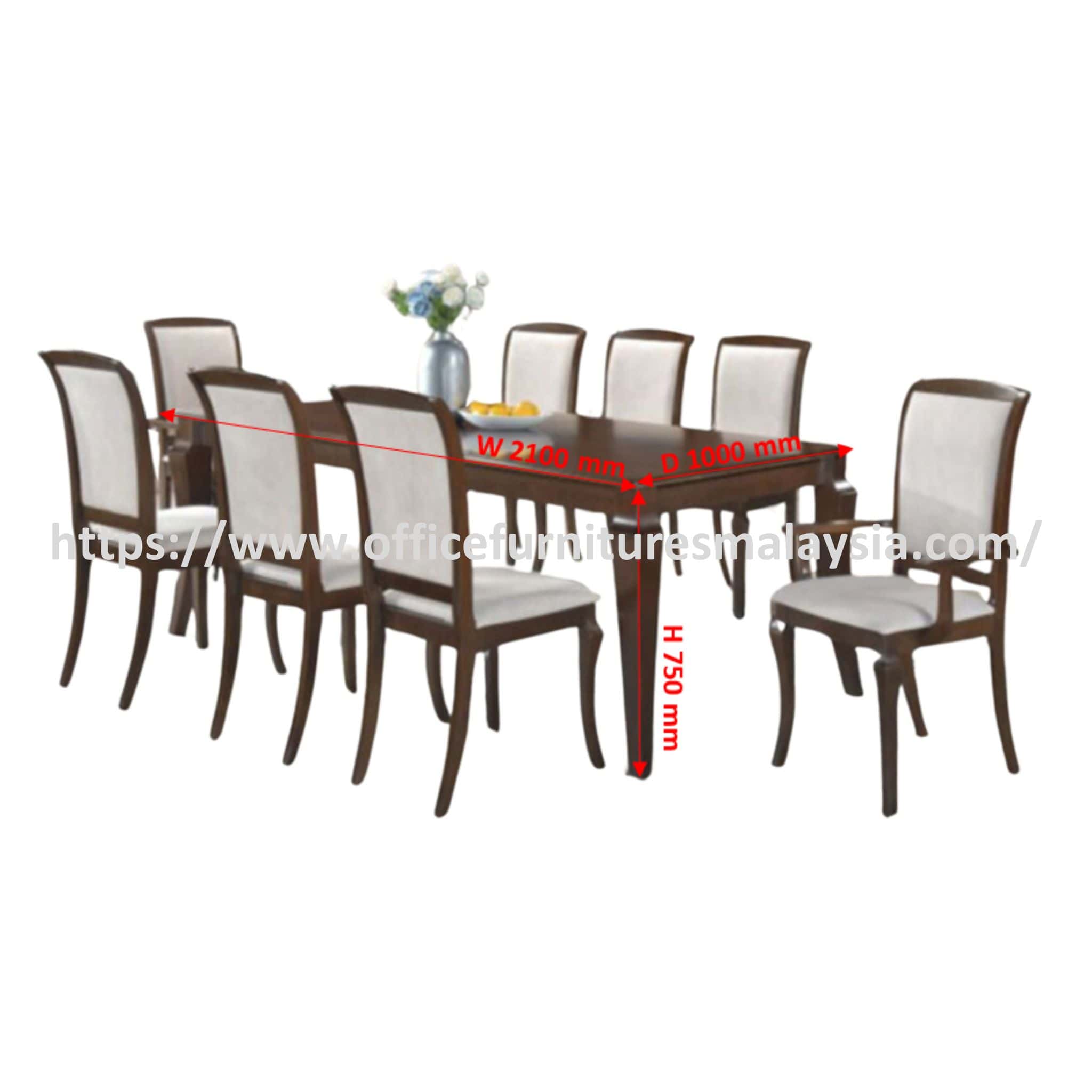 7 ft Modish Dining Set (1+6+2) OF2EK437271 - Image 5
