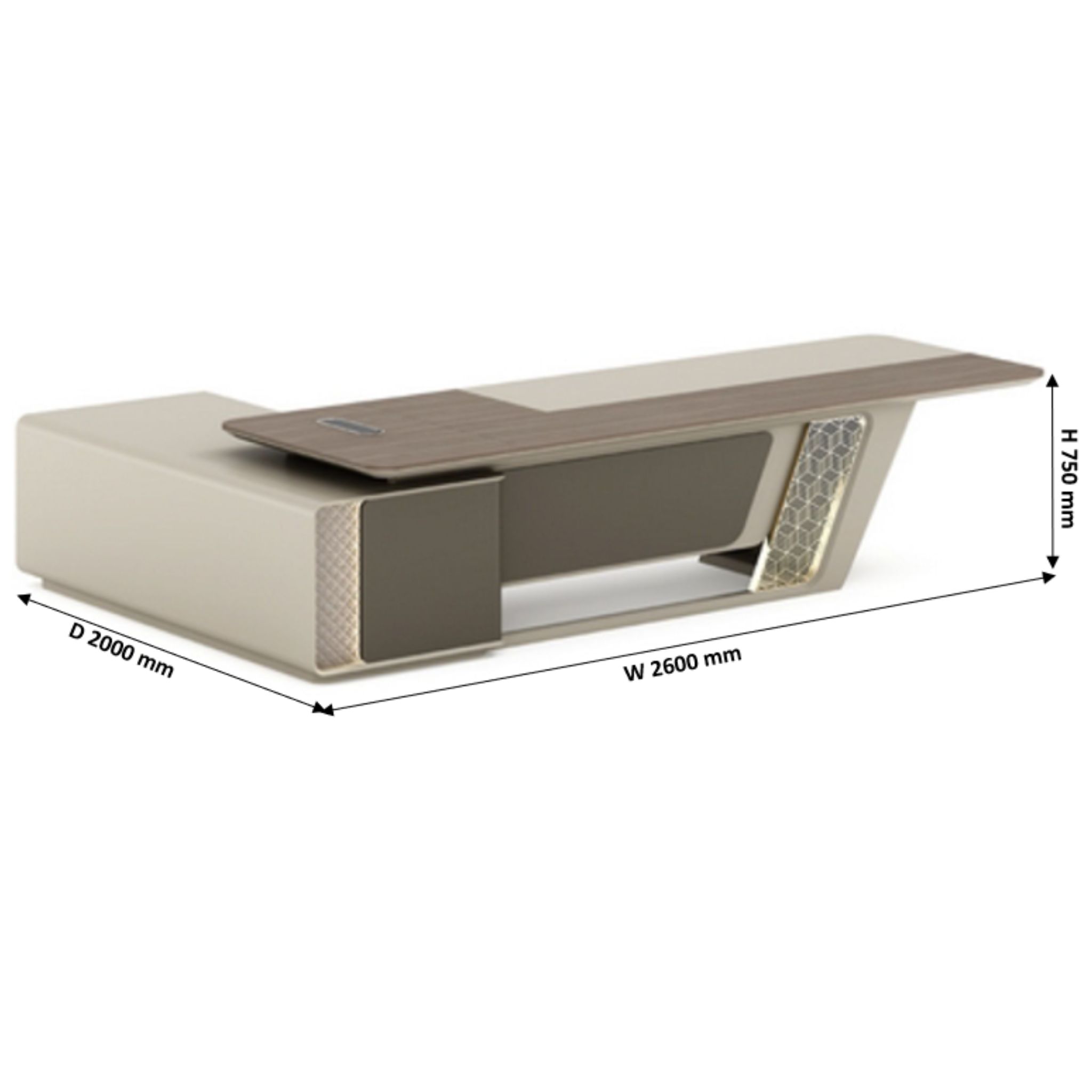 8.7ft Luxe Director Table Senawang Gurun Sungai Besi