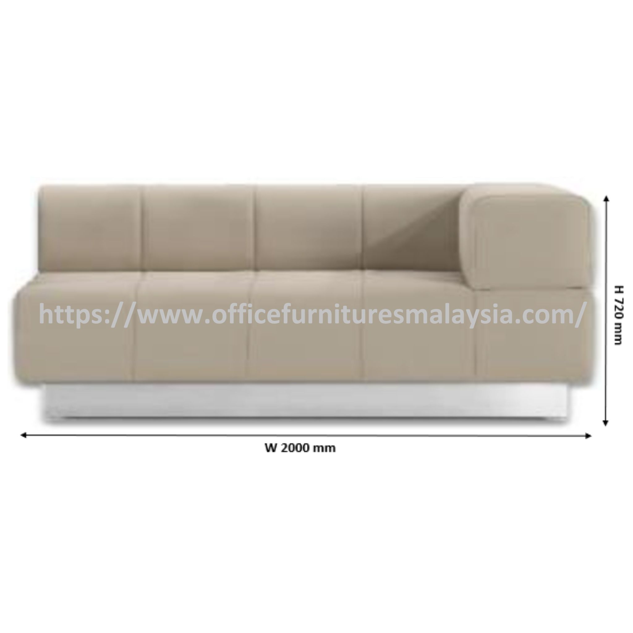 Avant Wide Office Sofa Left Side OFNX22100K - Image 3