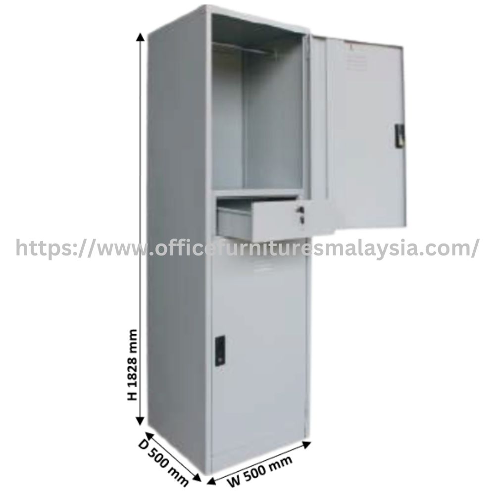 2 Compartment Steel Locker OFMS12 - Image 3
