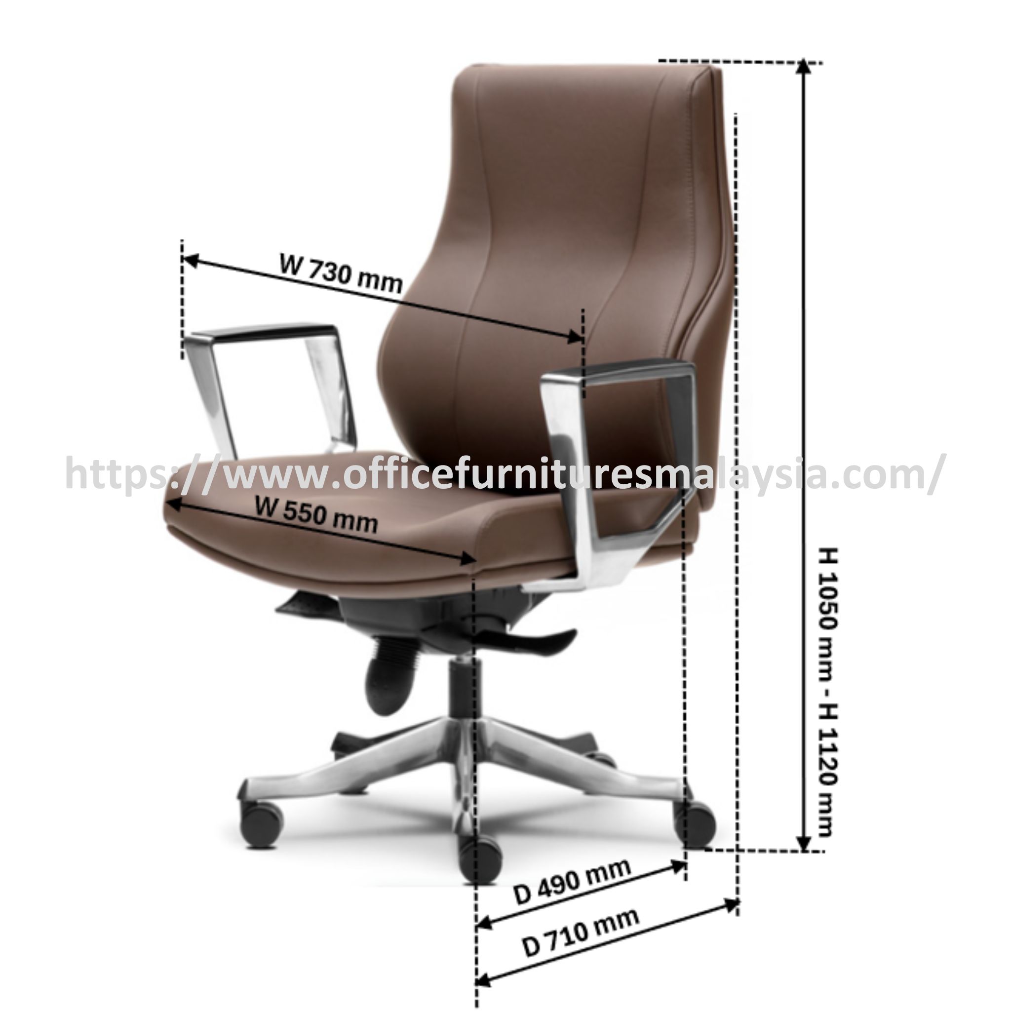Aston Executive Lowback Chair OFMEVT51163 - Image 4