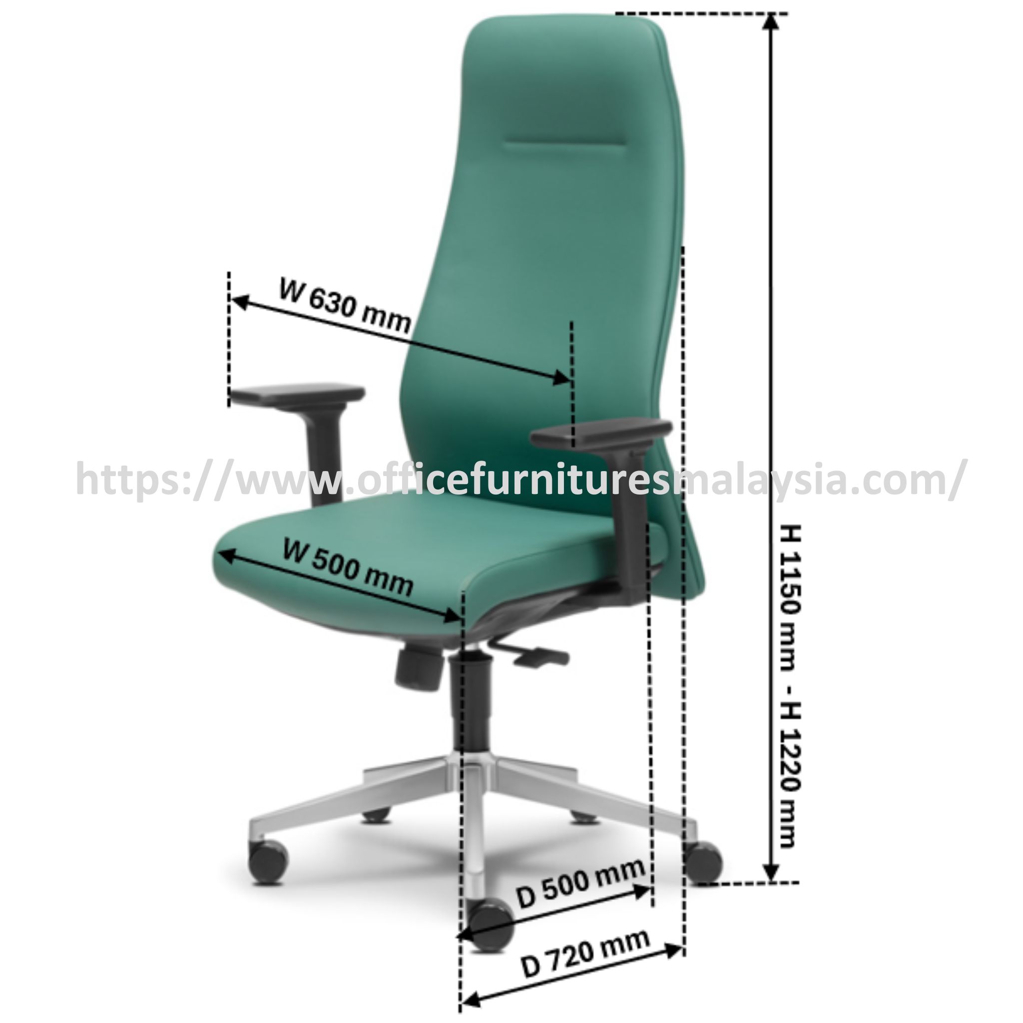 Eden Presidential Highback Chair OFMEVT51371 - Image 3
