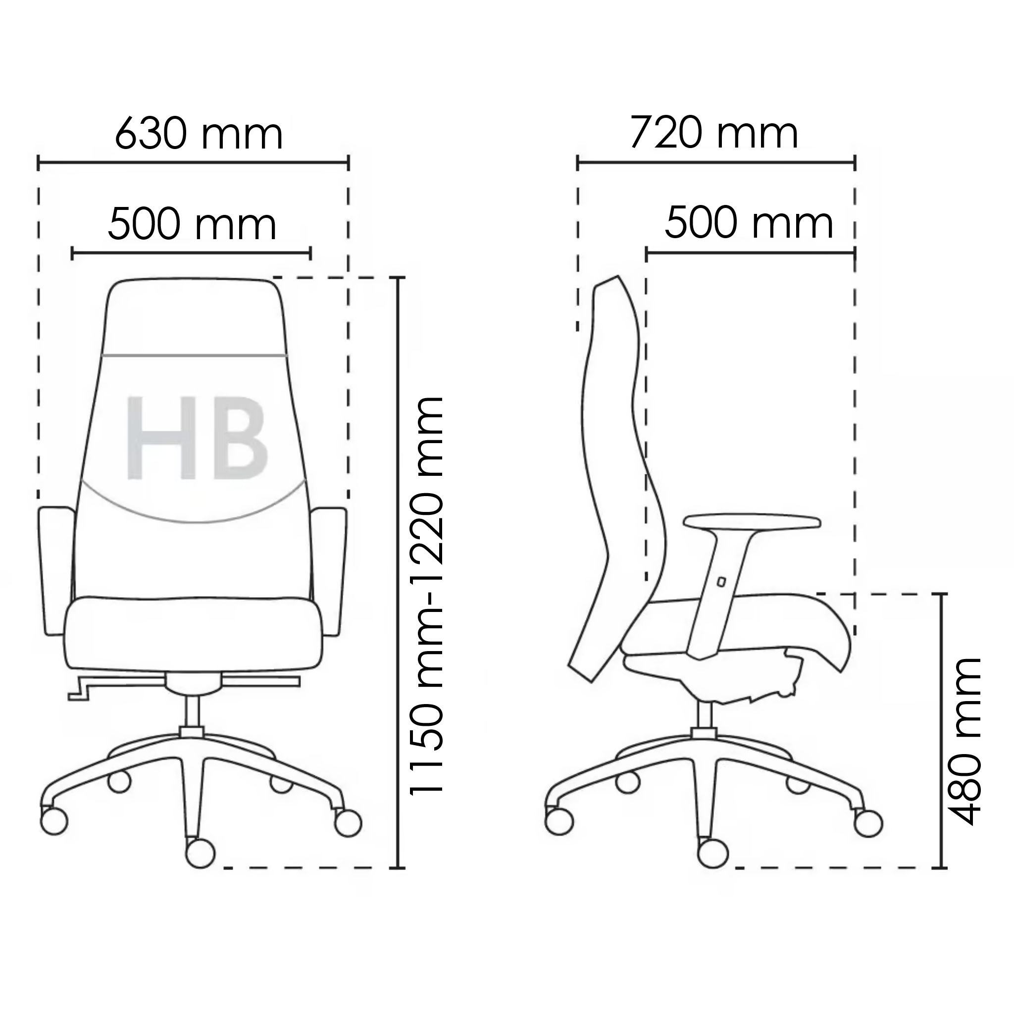 Eden Presidential Highback Chair OFMEVT51371 - Image 4