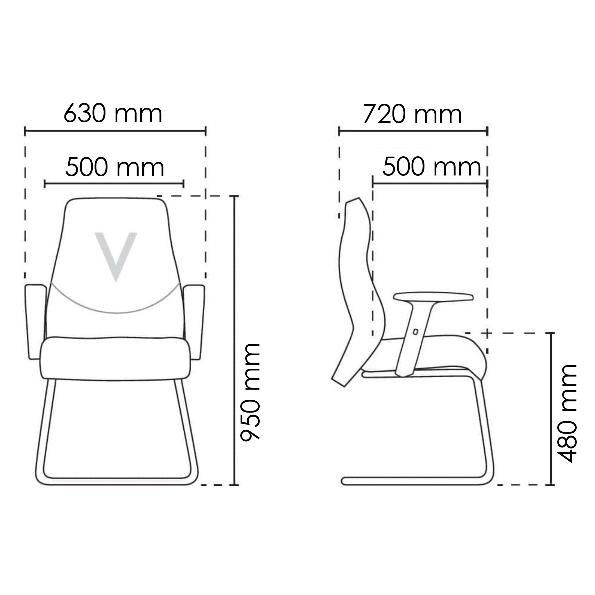 Eden Visitor Lowback Chair OFMEVT51374 - Image 4