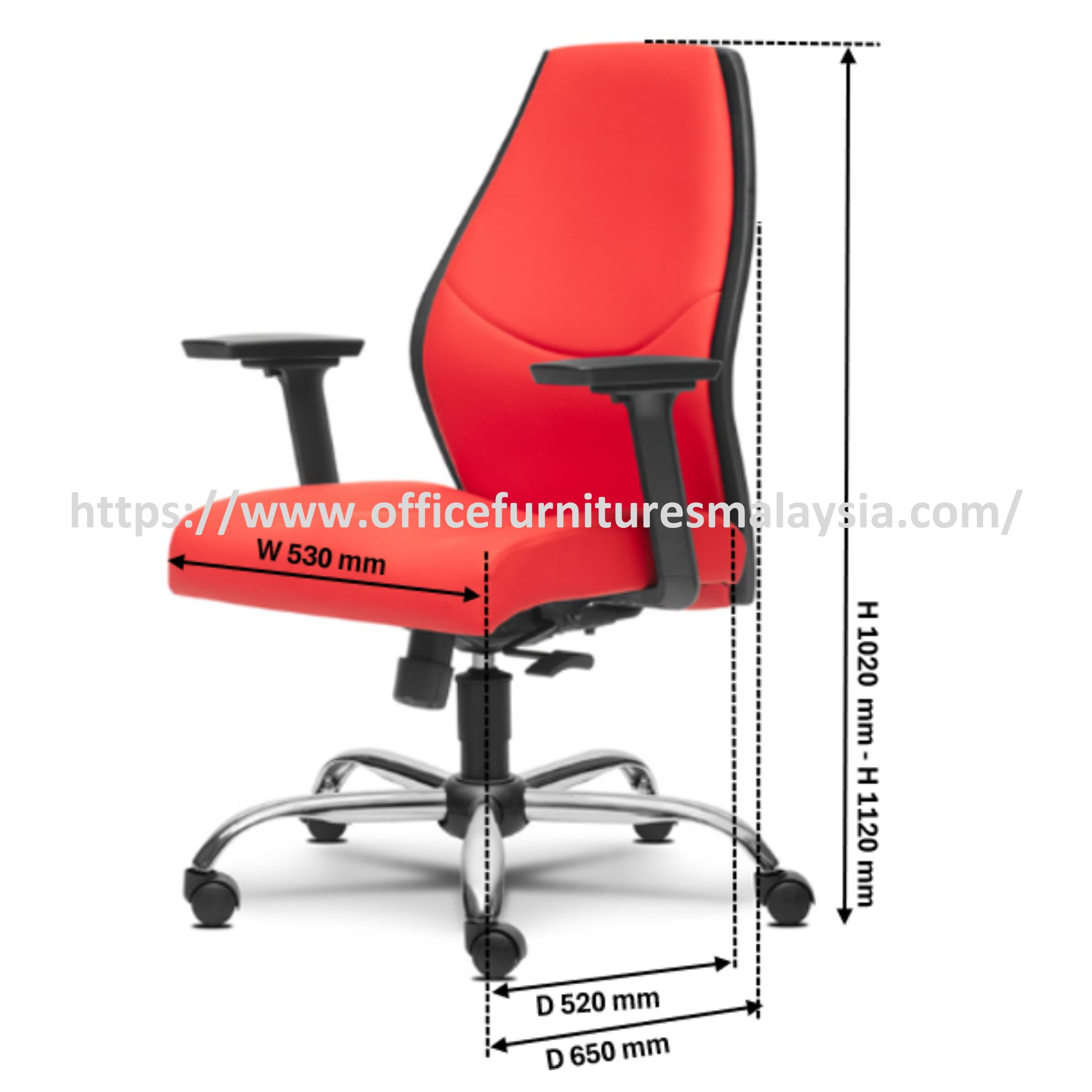 Elegant Modern Lowback Office Chair OFMEVT51013 - Image 3