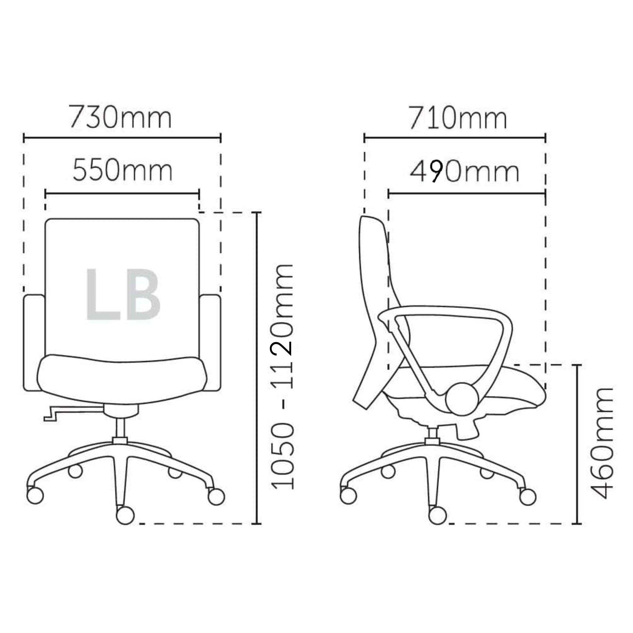 Emric Executive Lowback Chair OFMEVT51223 - Image 5
