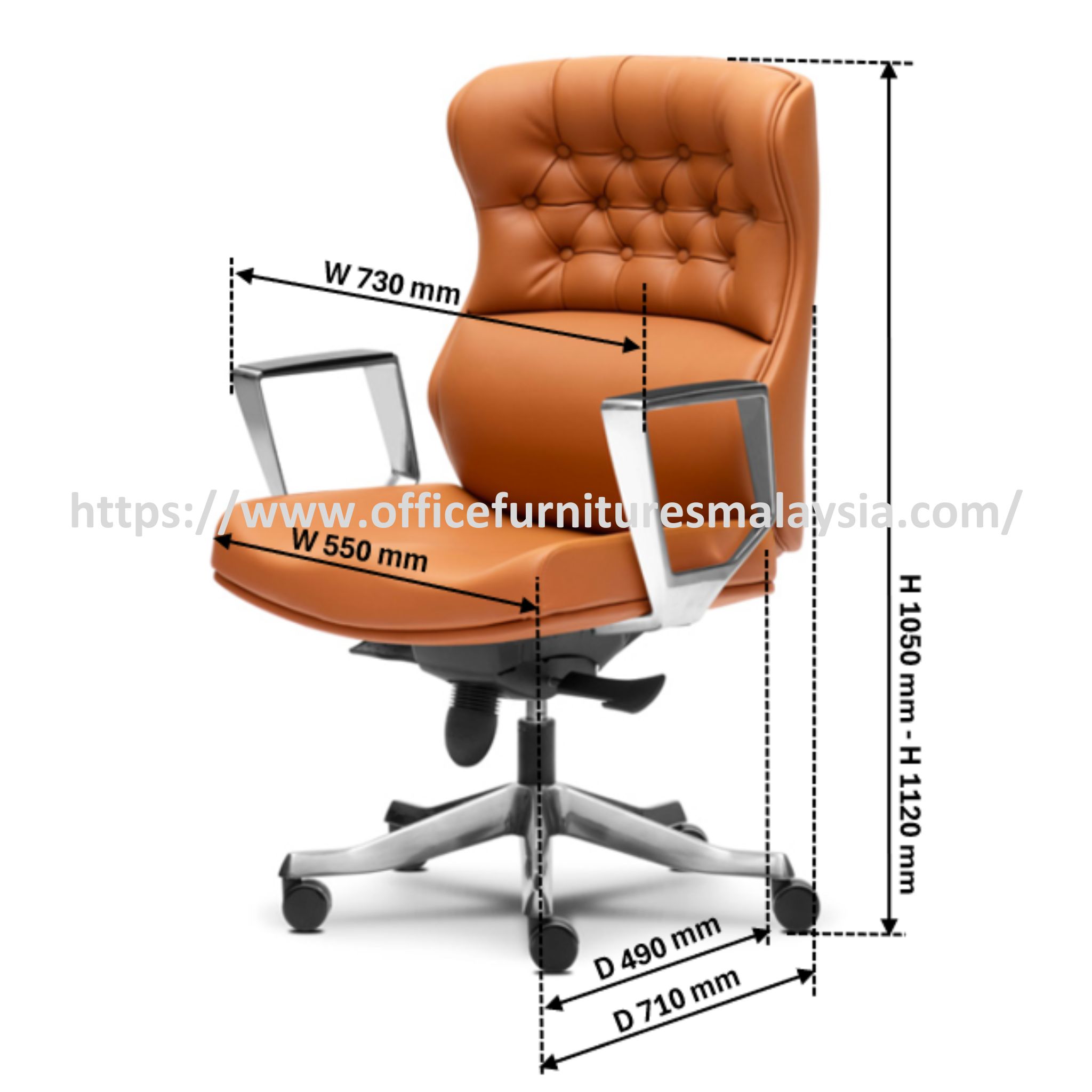 Eve Elegant Executive Lowback Chair OFMEVT51303 - Image 3