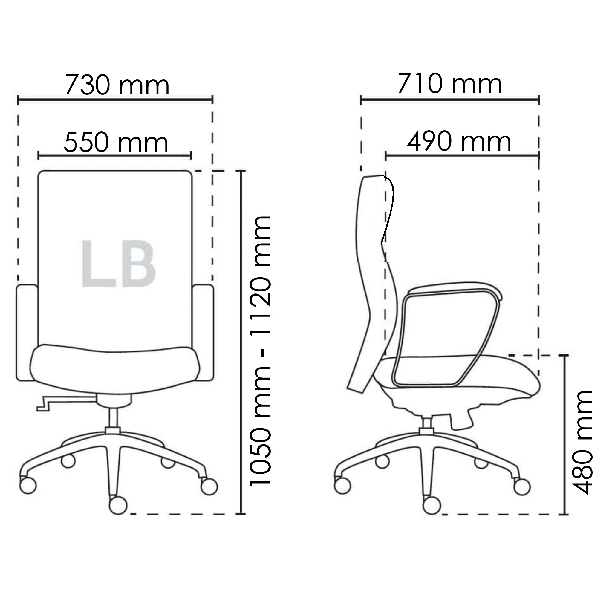 Eve Elegant Executive Lowback Chair OFMEVT51303 - Image 4
