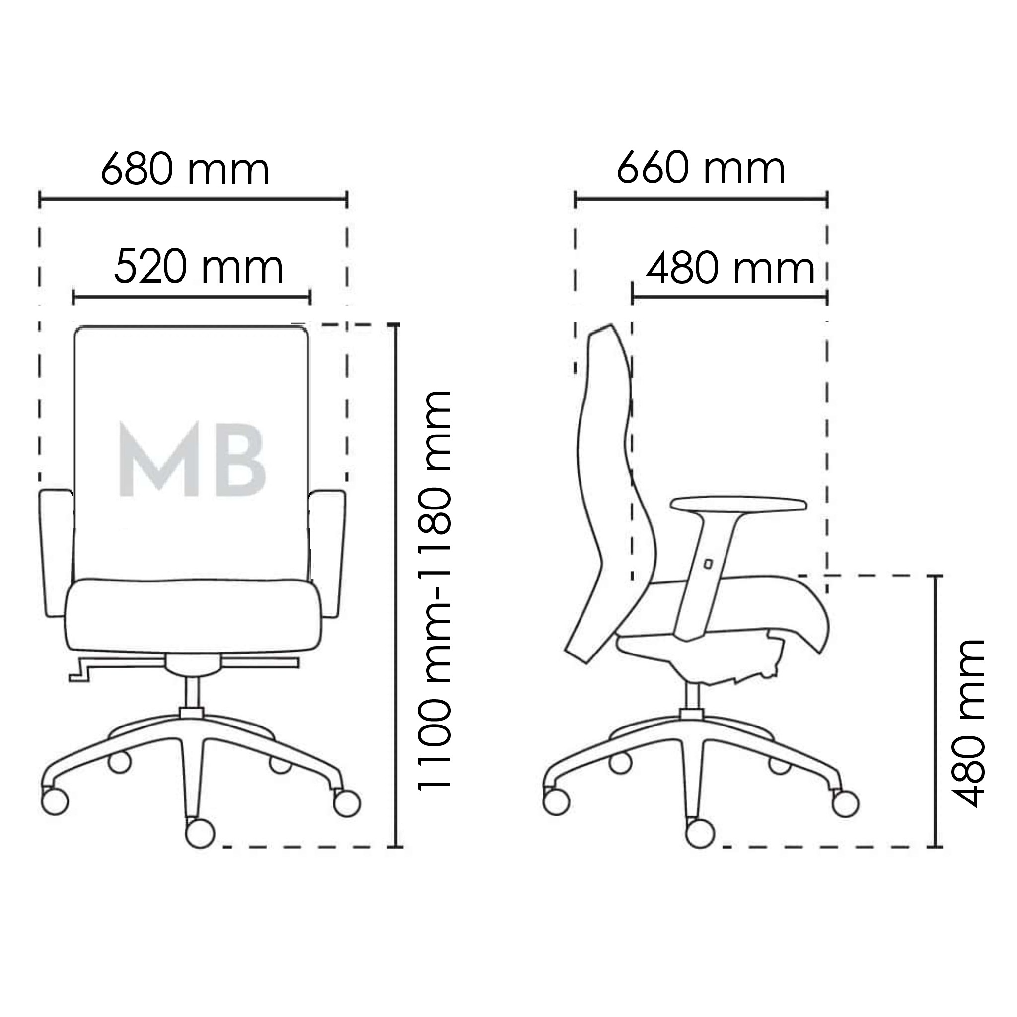 Lume Mediumback Executive Chair OFMEVT51412 - Image 5