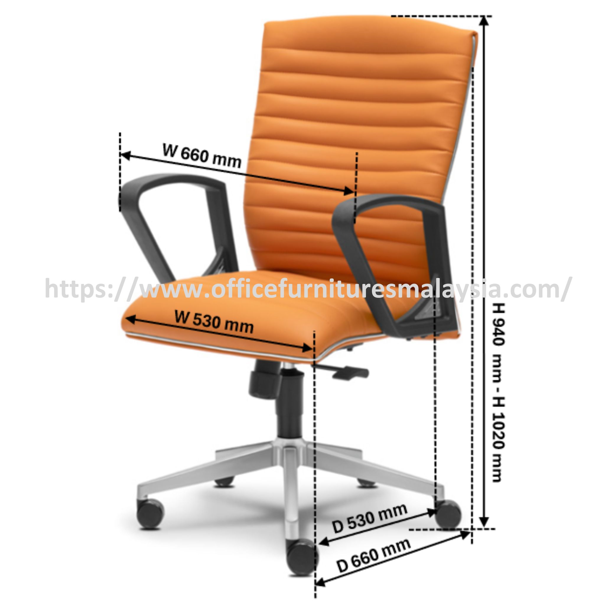 Simply Sensible Lowback Office Chair OFMEVT51453 - Image 3