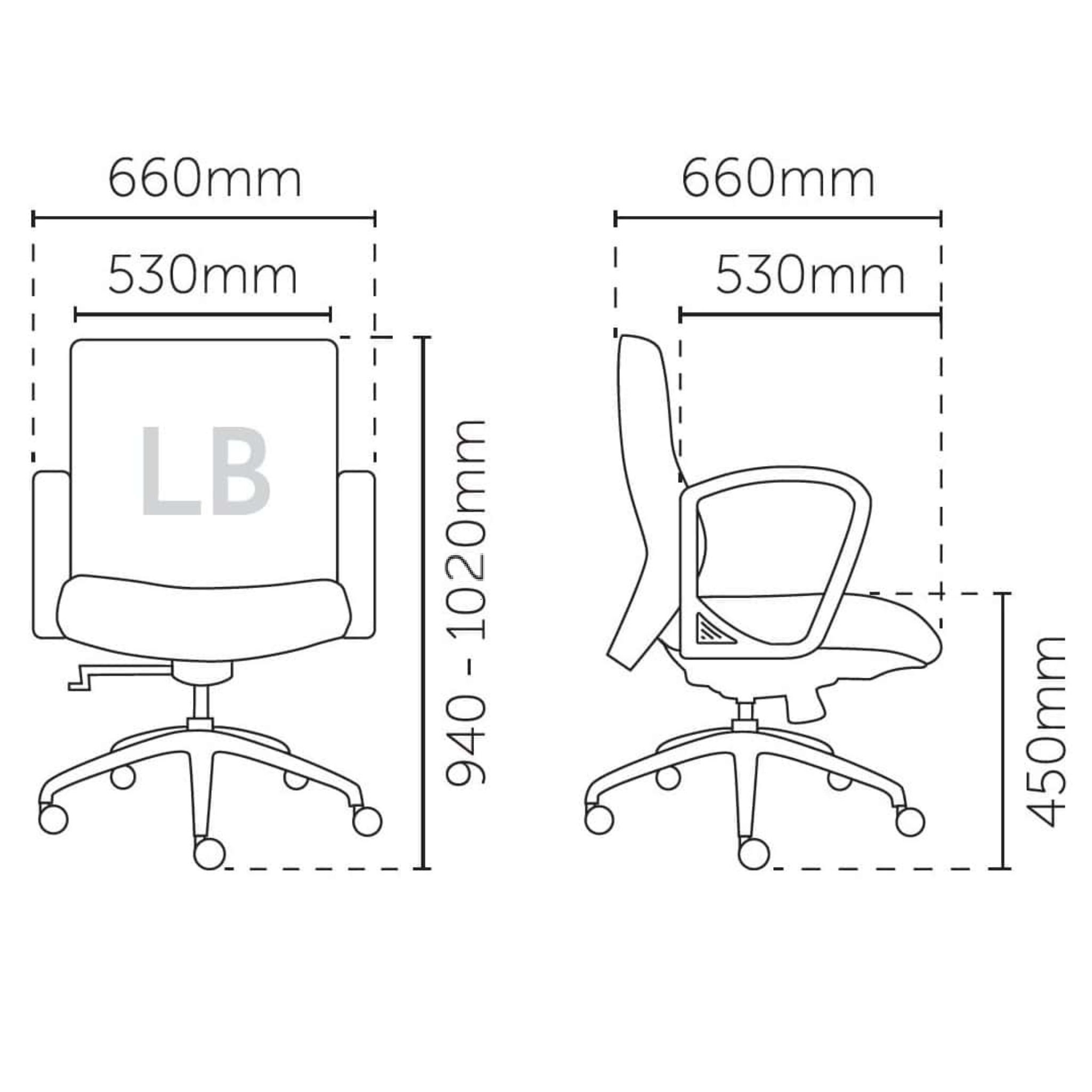Simply Sensible Lowback Office Chair OFMEVT51453 - Image 4