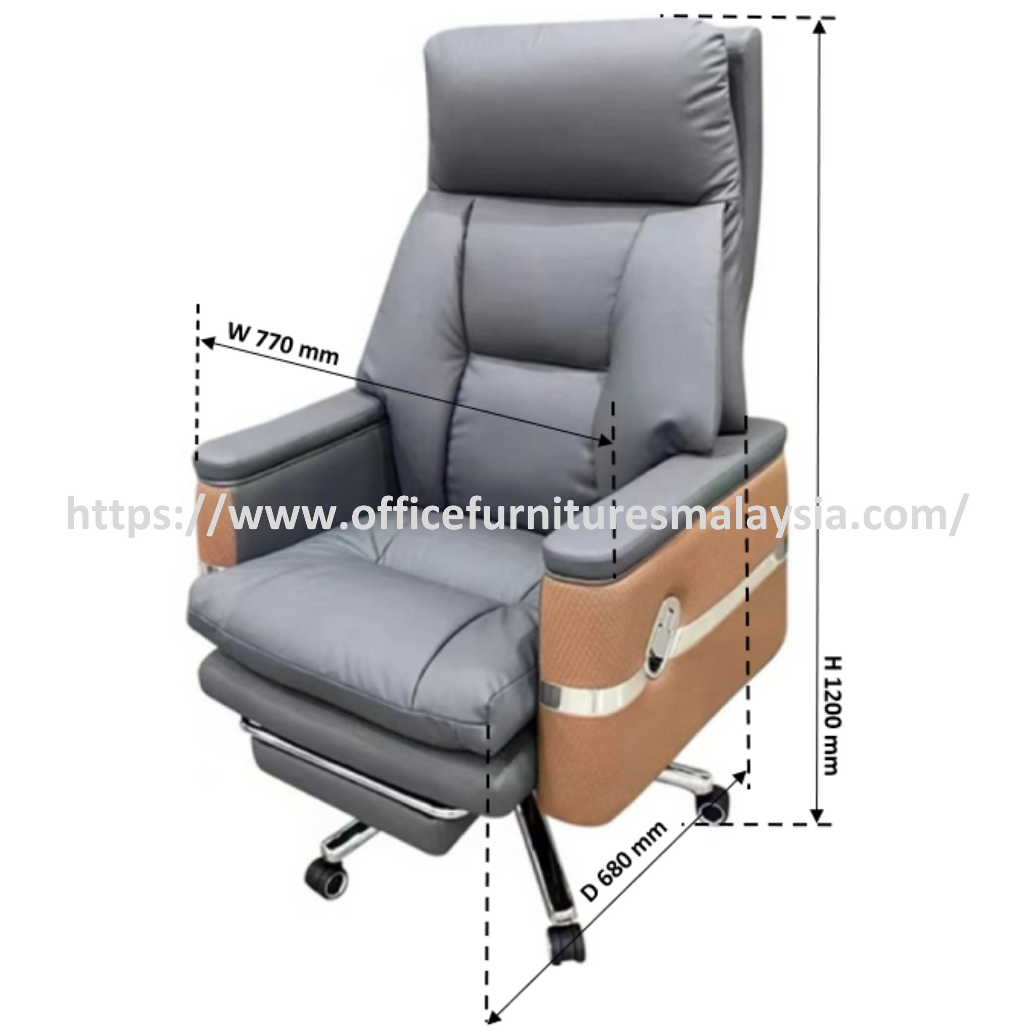 Vega Leather Highback Director Chair OFEXG35085 - Image 3
