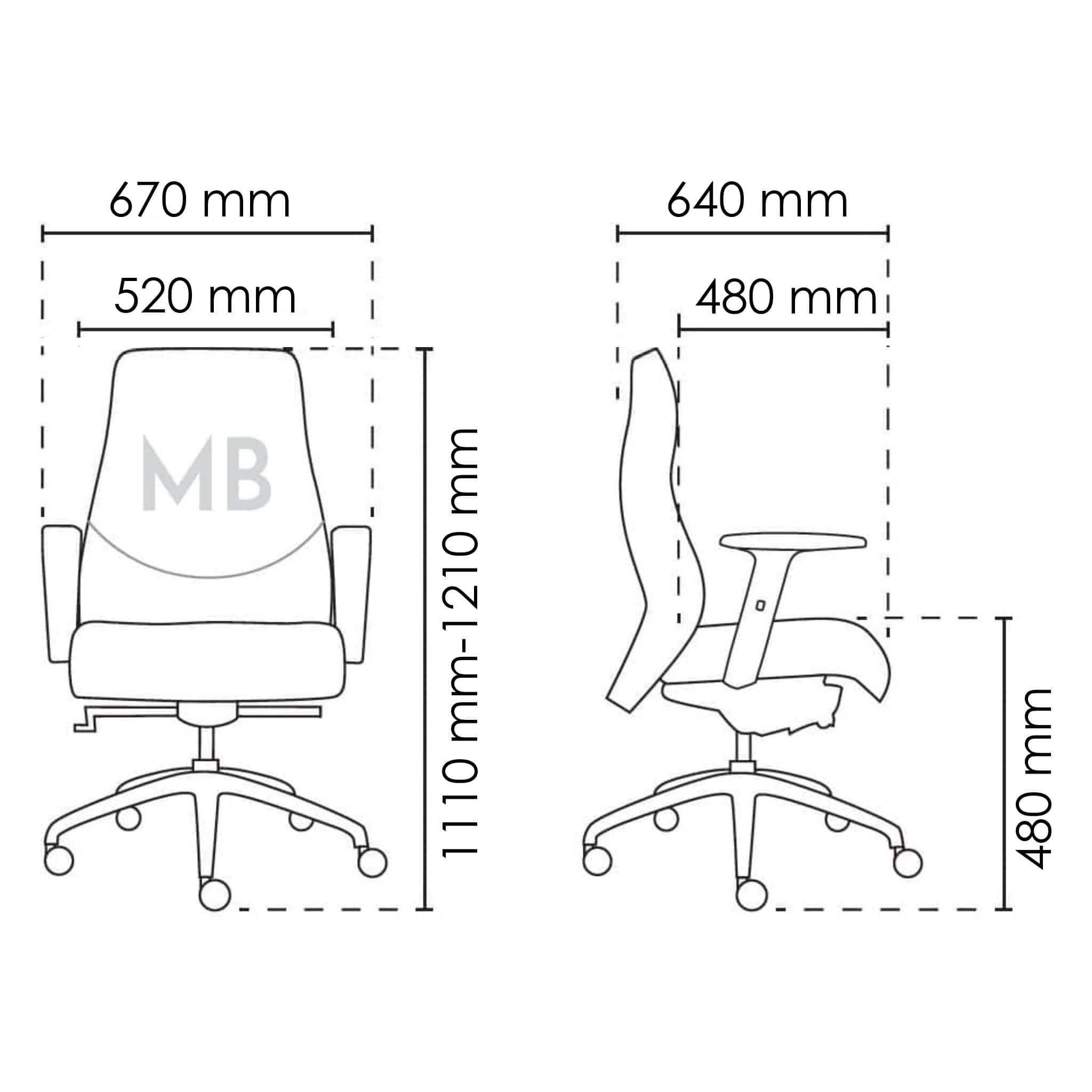 Vero Office Mediumback Executive Chair OFMEVT51422 - Image 4
