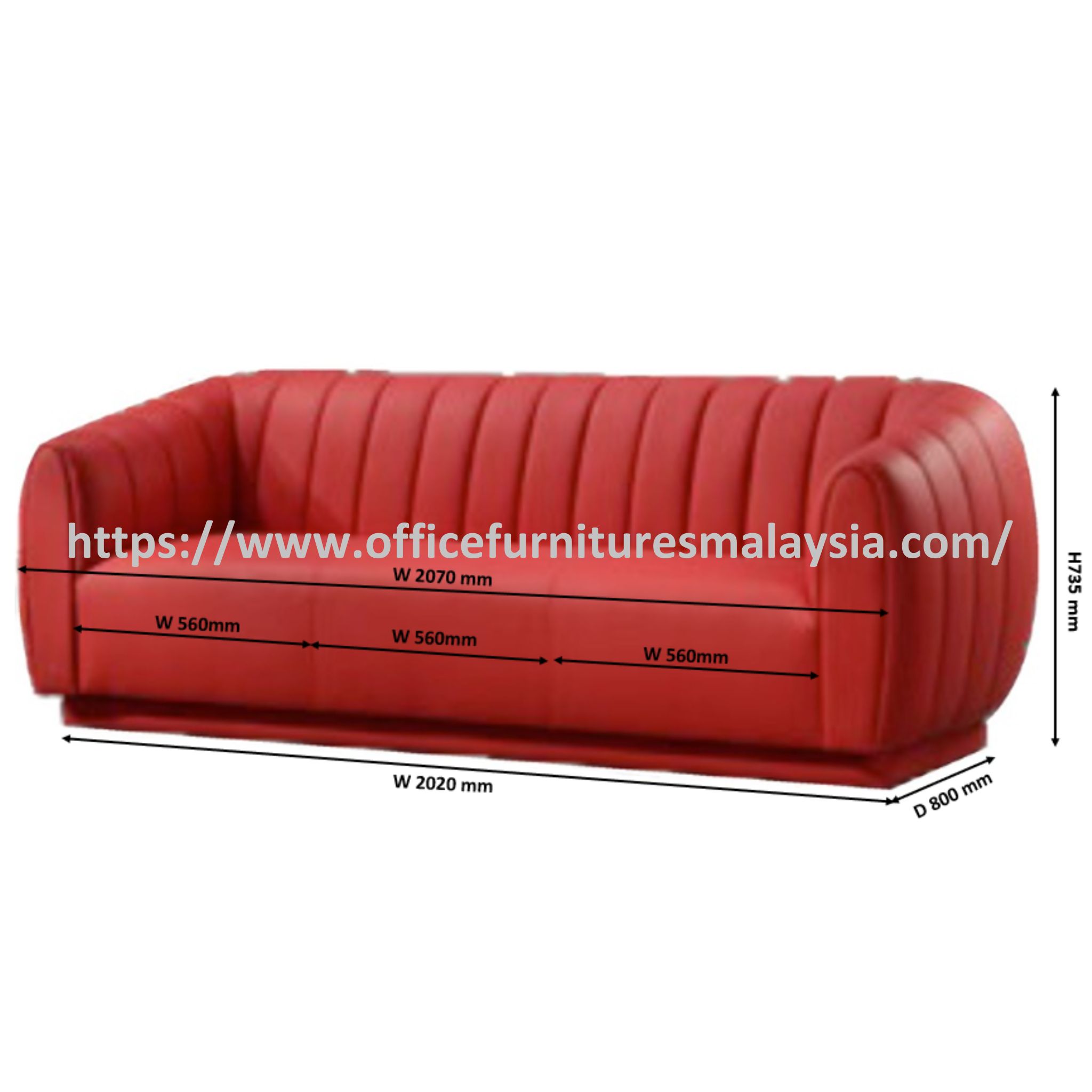 Vogue Waiting Office Sofa OFNX22098C - Image 3