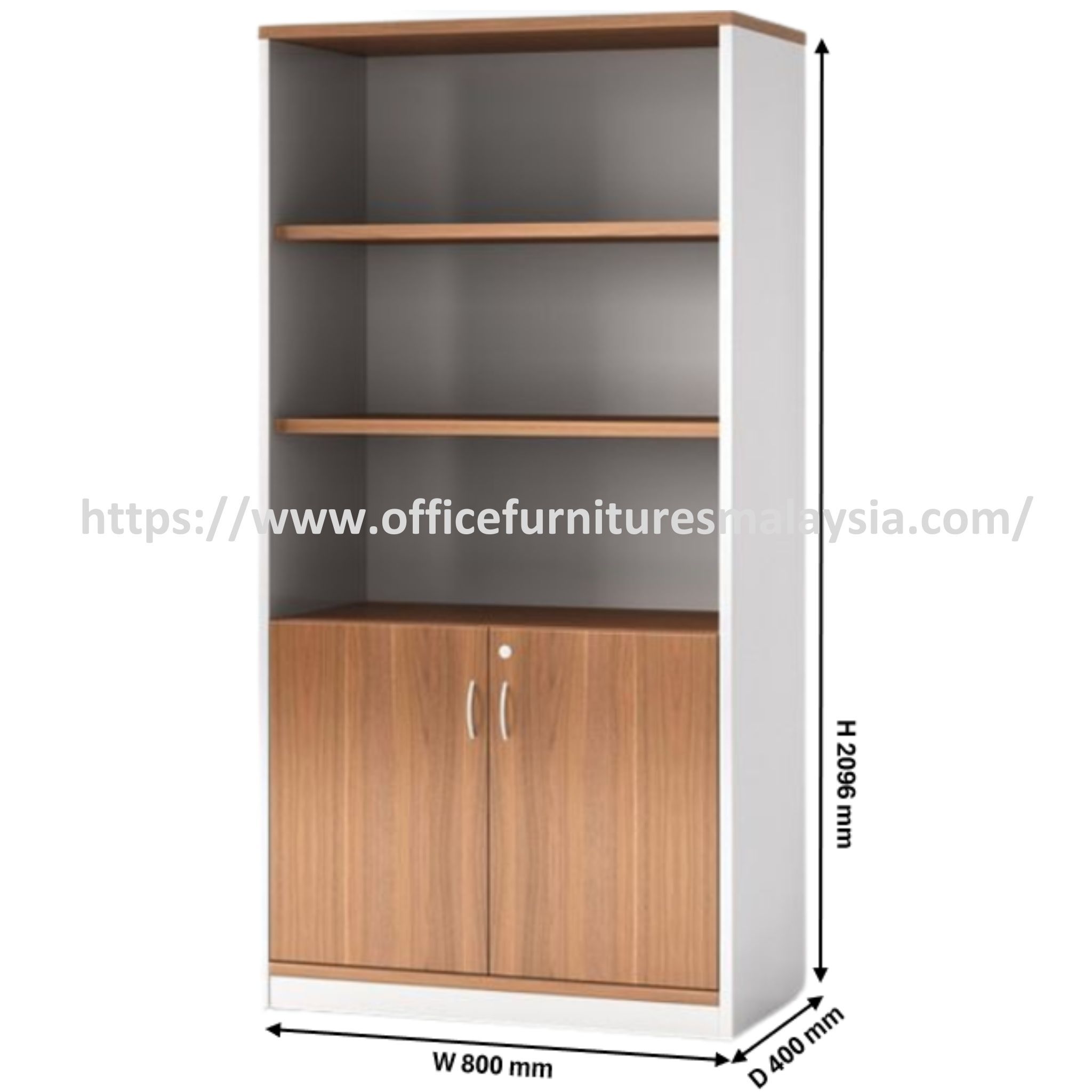 2.67ft Semi Swinging Door Display Cabinet OFPD70M81 - Image 3