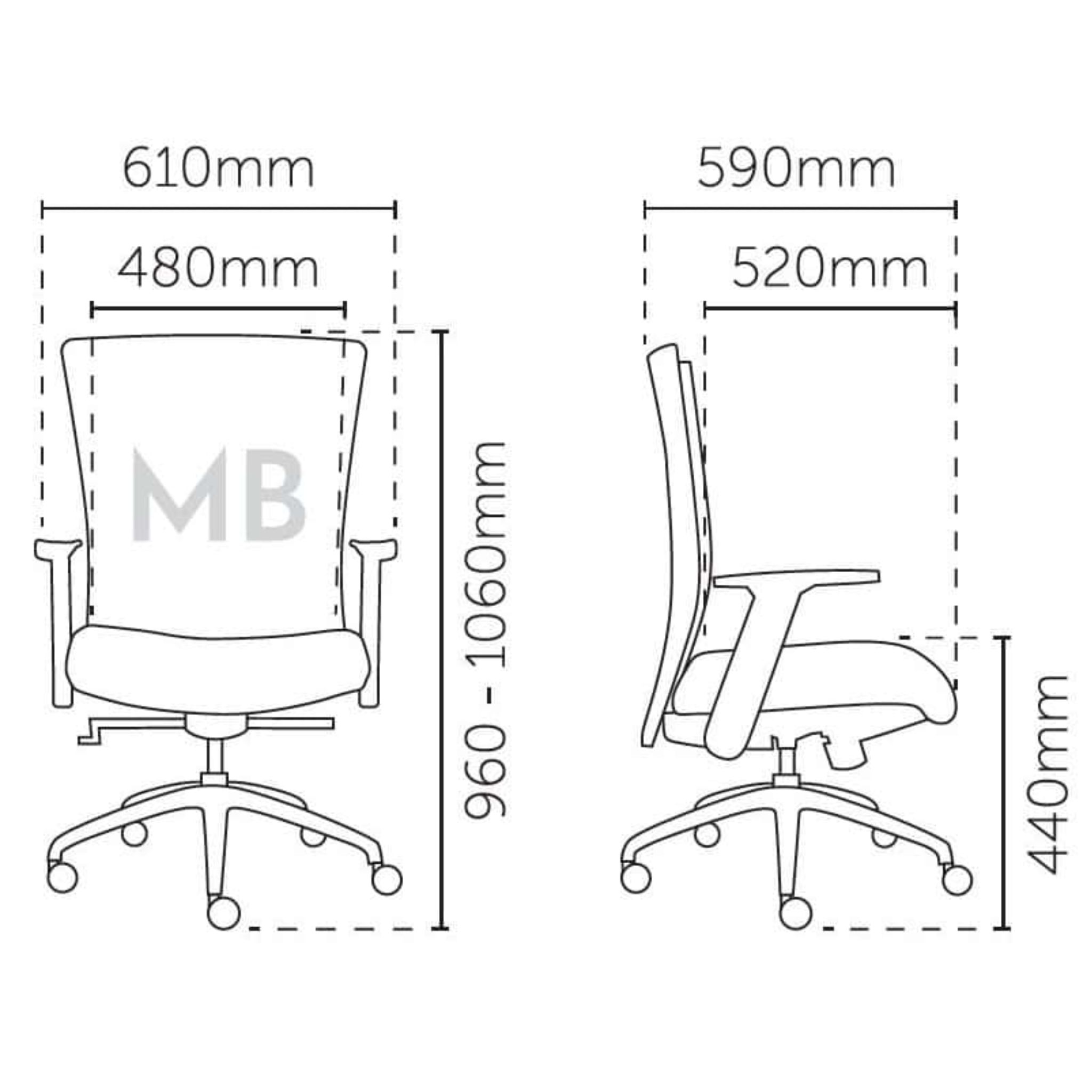 Brilliant Comfort Mediumback PP Mesh Office Chair OFMEVT51612 - Image 5