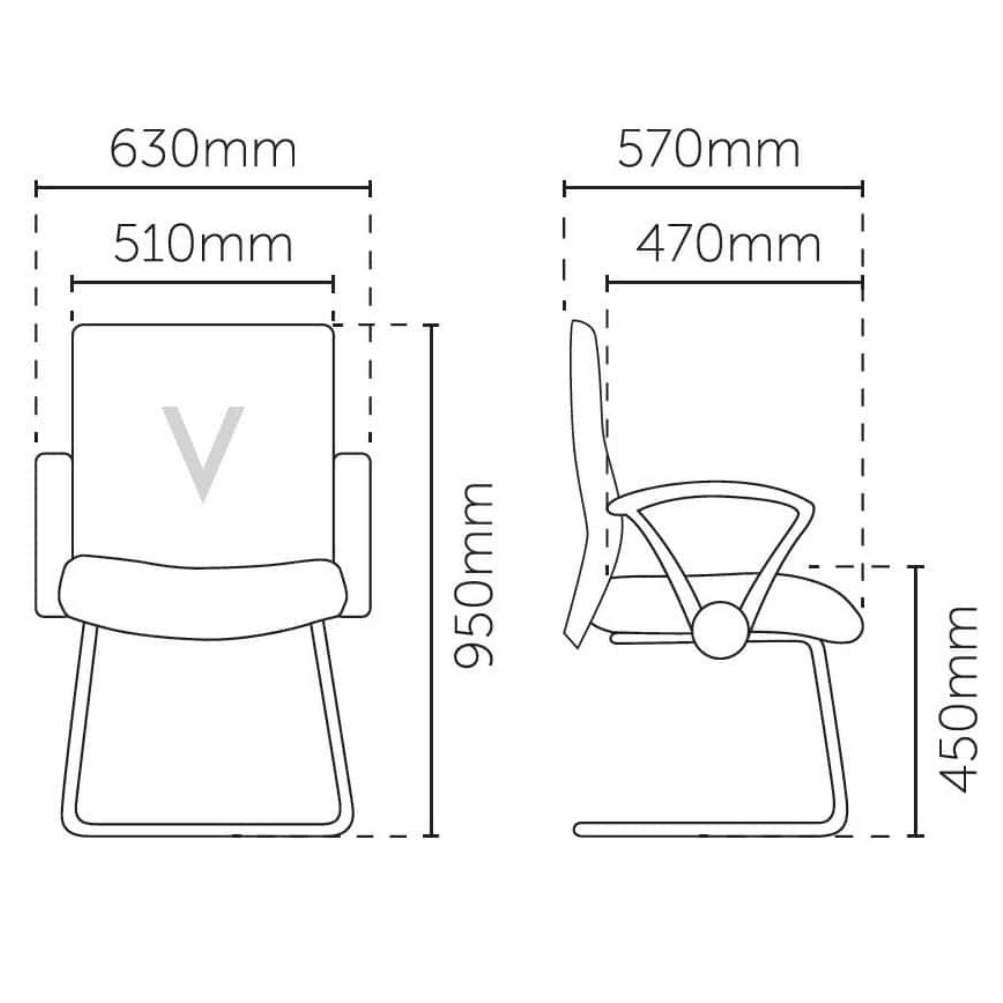 Charming Red Visitor Office Chair OFMEVT51464 - Image 4