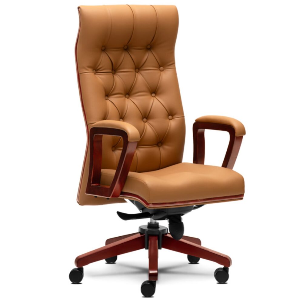 Director White Classic Wooden Highback Chair Selayang Temerloh johor