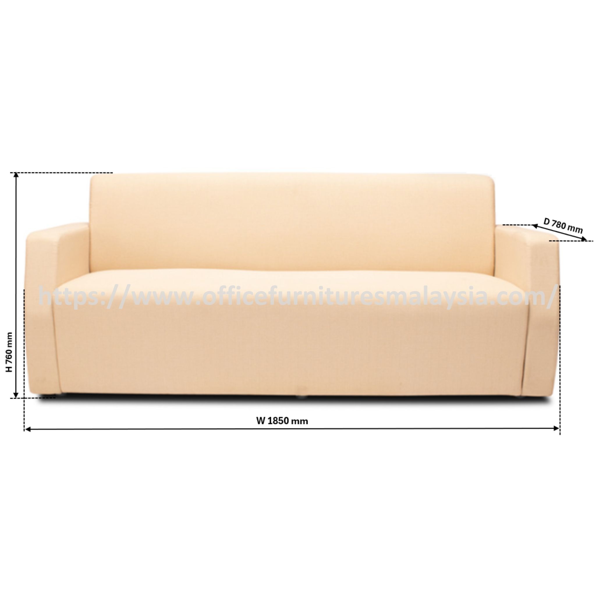 Ellery Modern Office Waiting Couch OFMEVT52167C - Image 3