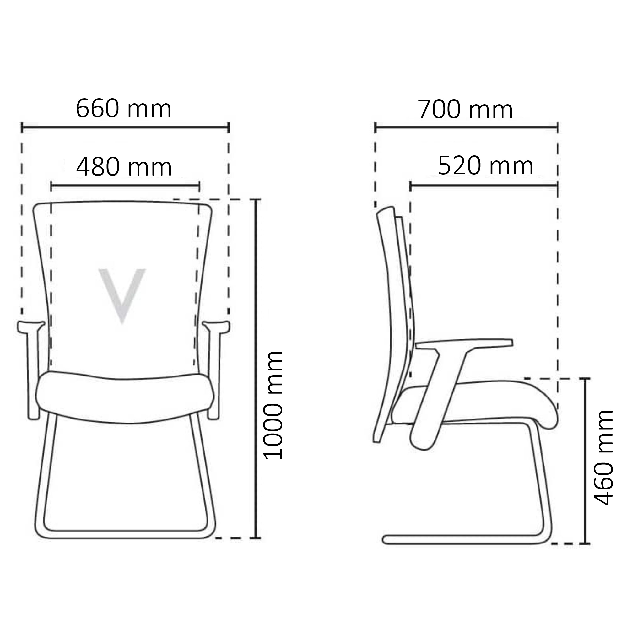Delya Visitor Lowback Mesh Chair OFMEVT51744 - Image 4