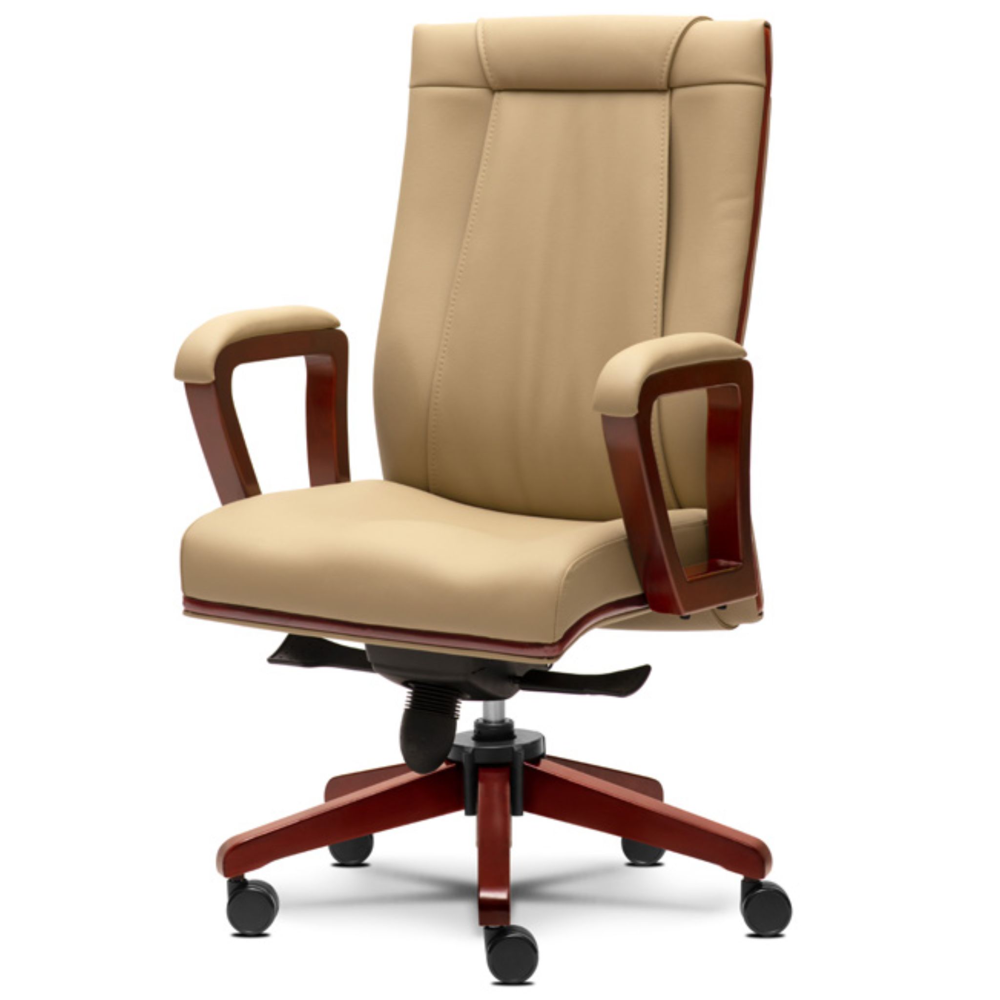 Fresh Executive Mediumback Wooden Office Chair Temerloh Kulim Kedah