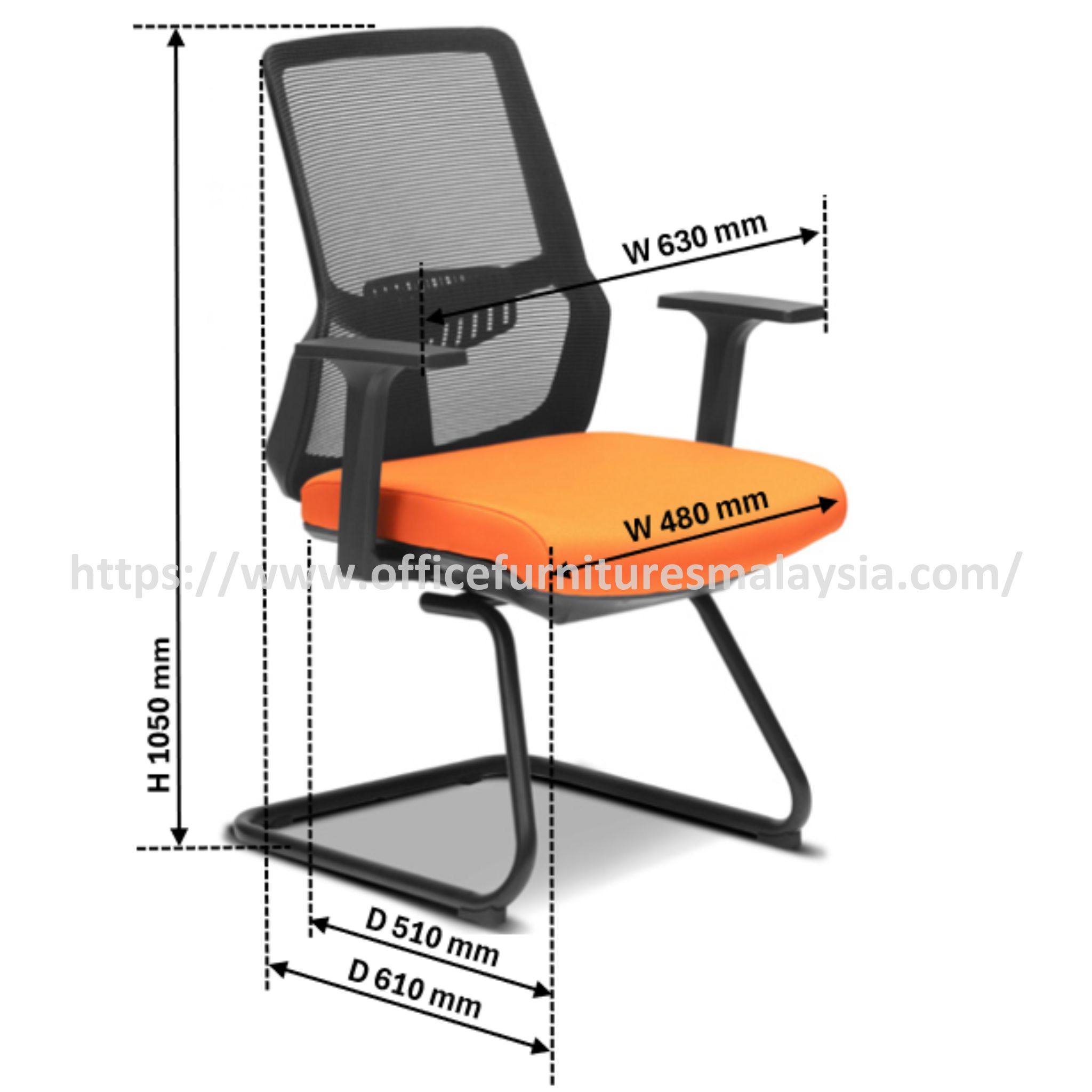 Hale Style Visitor Lowback Mesh Chair OFMEVT51854 - Image 3
