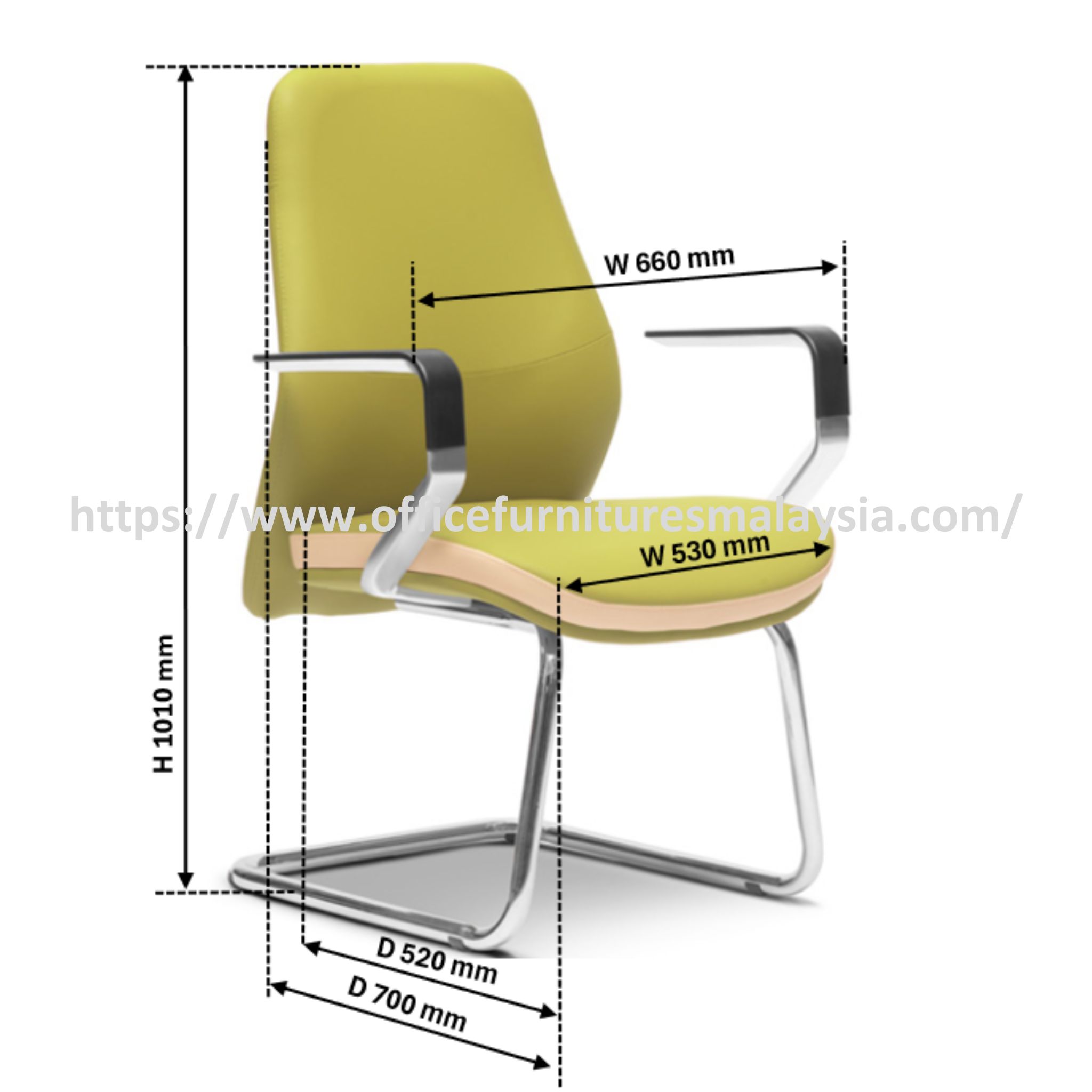 Hexa Office Conference Lowback Chair OFMEVT51574 - Image 3