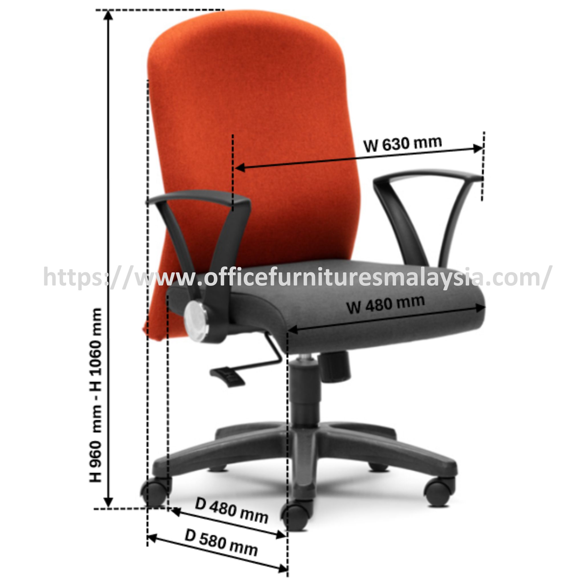 Lovely Comfortable Lowback Office Chair OFMEVT51493 - Image 4