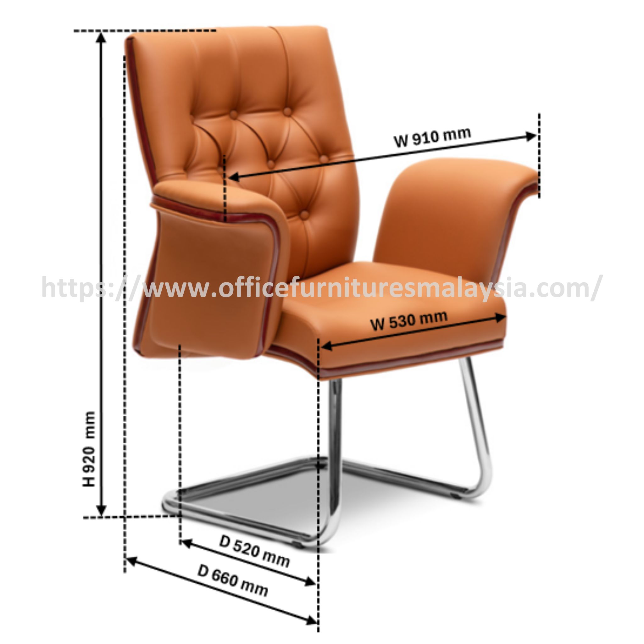 Luxurious Wooden Visitor Office Chair OFMEVT52094 - Image 3